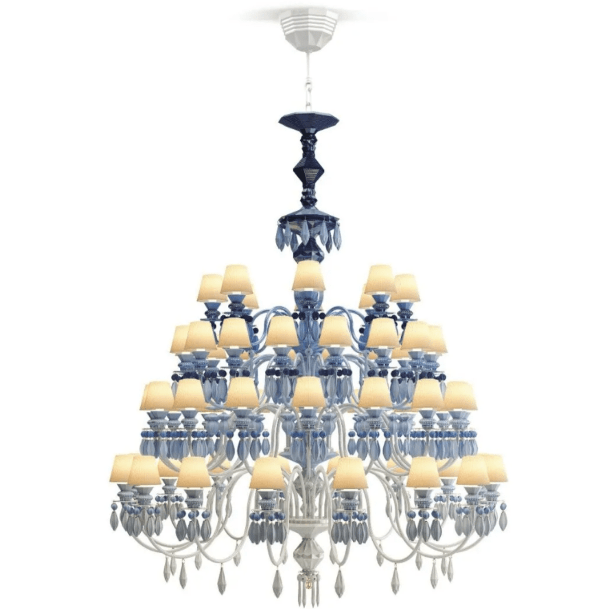 Lladro Belle De Nuit 56 Light Chandelier - Blue