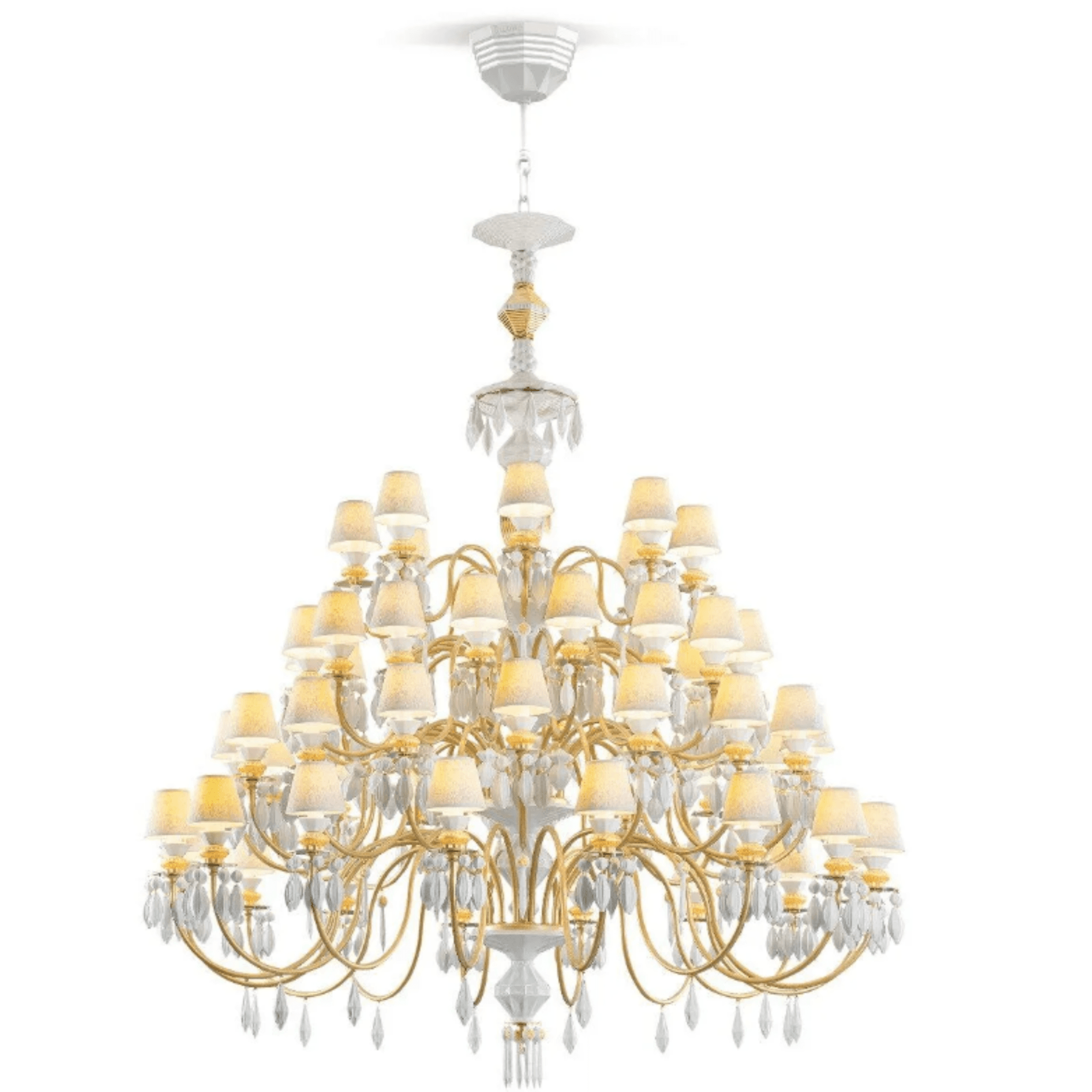 Lladro Belle De Nuit 56 Light Chandelier - Golden Luster