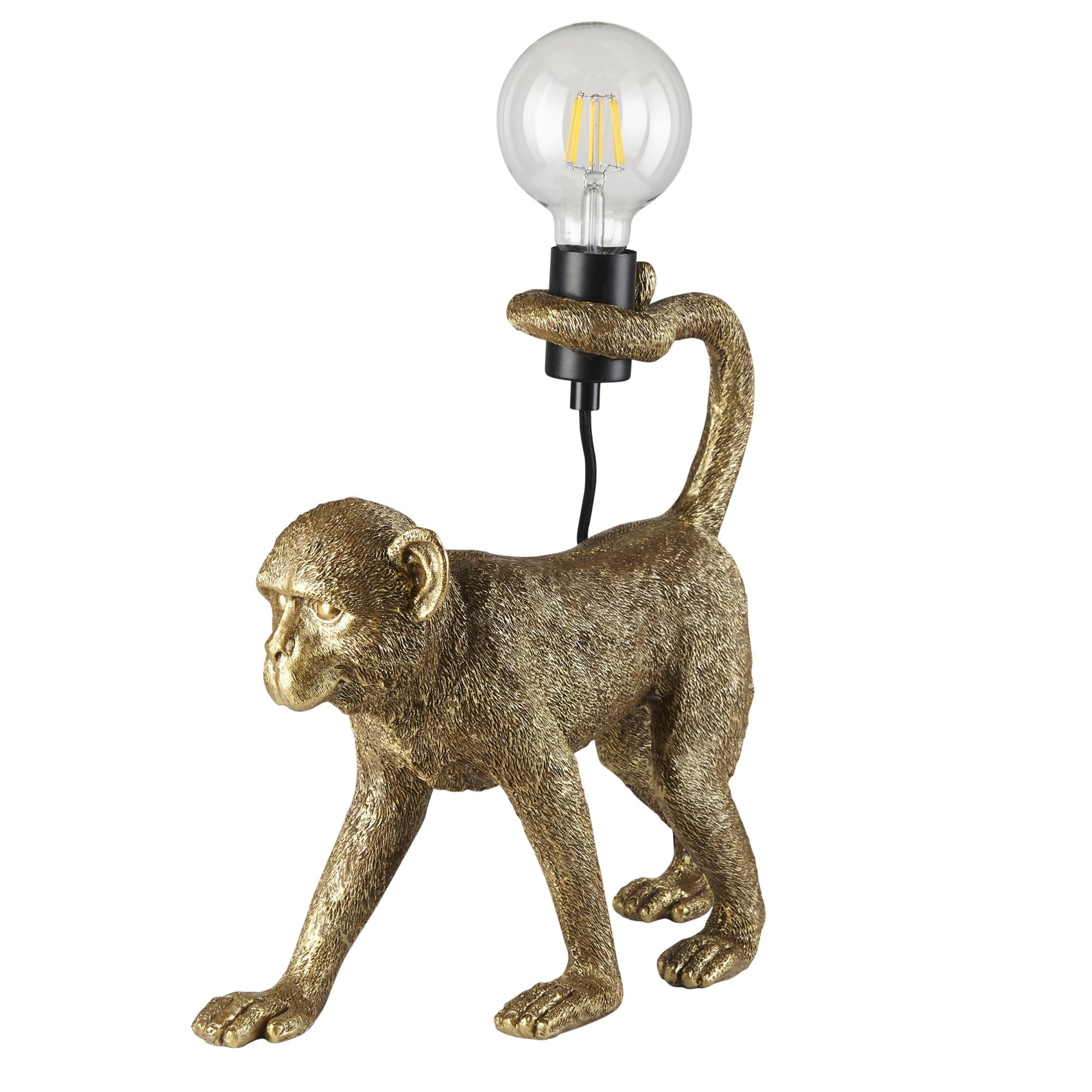Endon Capuchin Single Table Light - Vintage Gold Paint & Matt Black