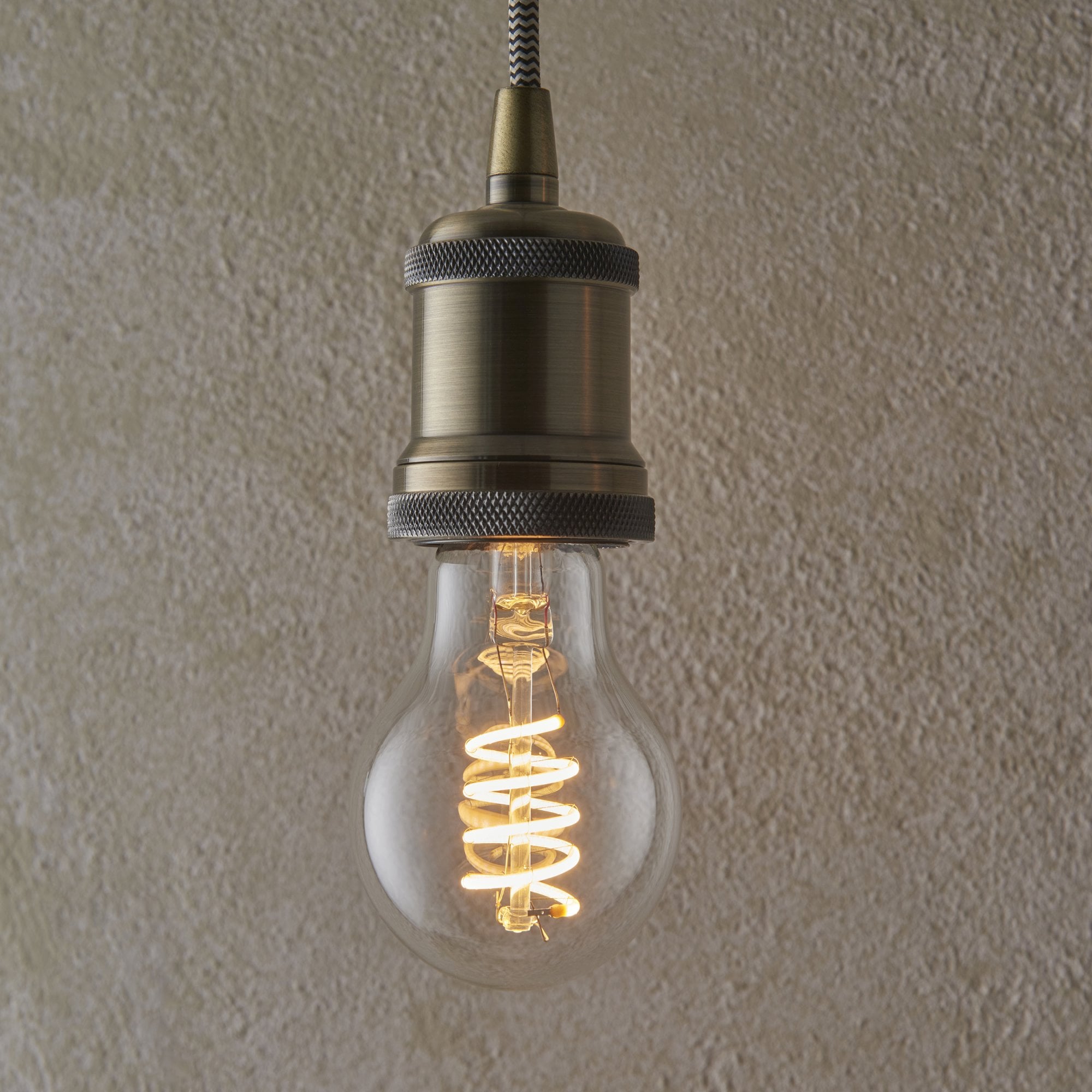 Endon E27 4W LED Spiral GLS Bulb - 2200K - Dimmable - Clear Glass