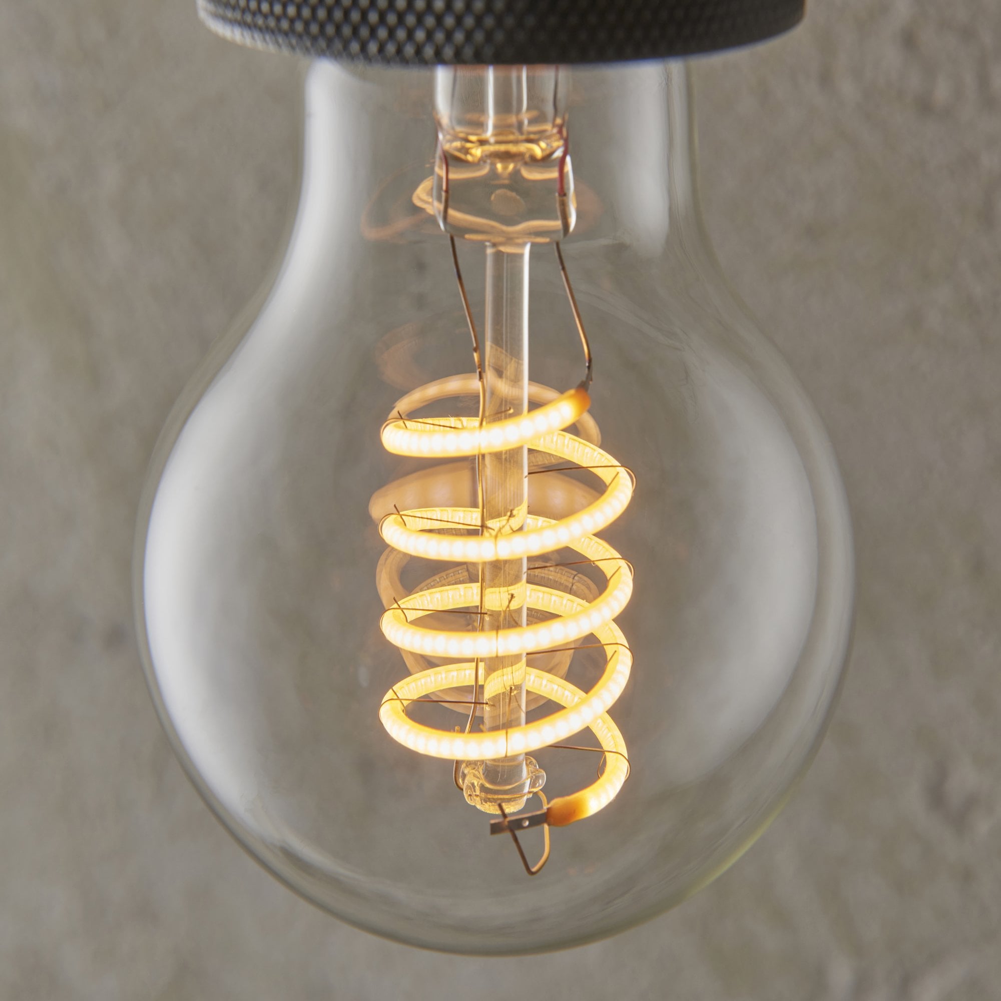 Endon E27 4W LED Spiral GLS Bulb - 2200K - Dimmable - Clear Glass