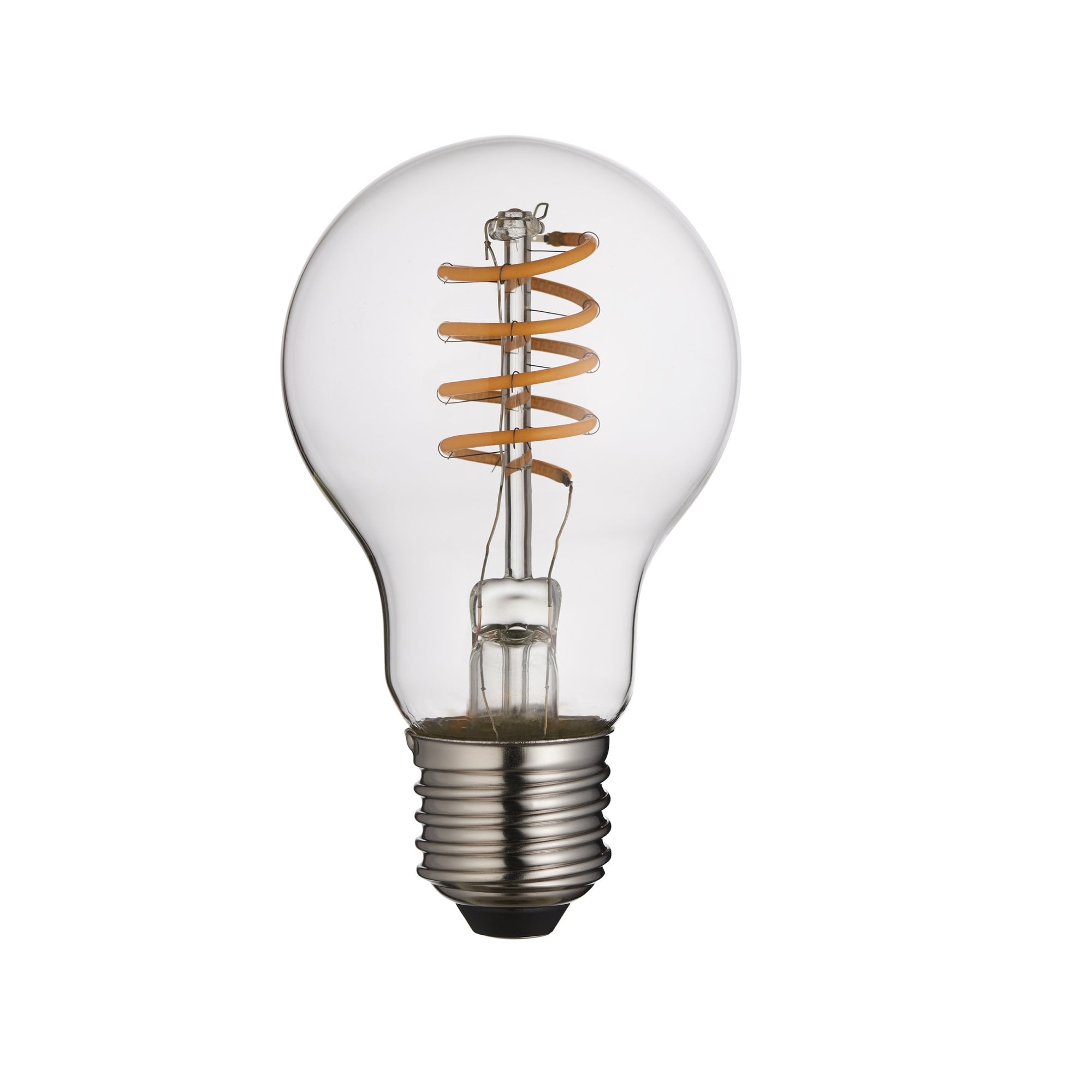 Endon E27 4W LED Spiral GLS Bulb - 2200K - Dimmable - Clear Glass