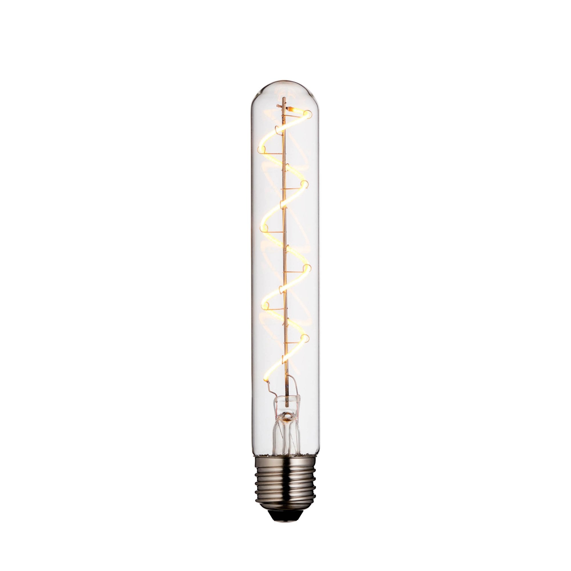 Endon E27 4W LED Spiral Tubular Bulb - 2200K - Dimmable - Clear Glass