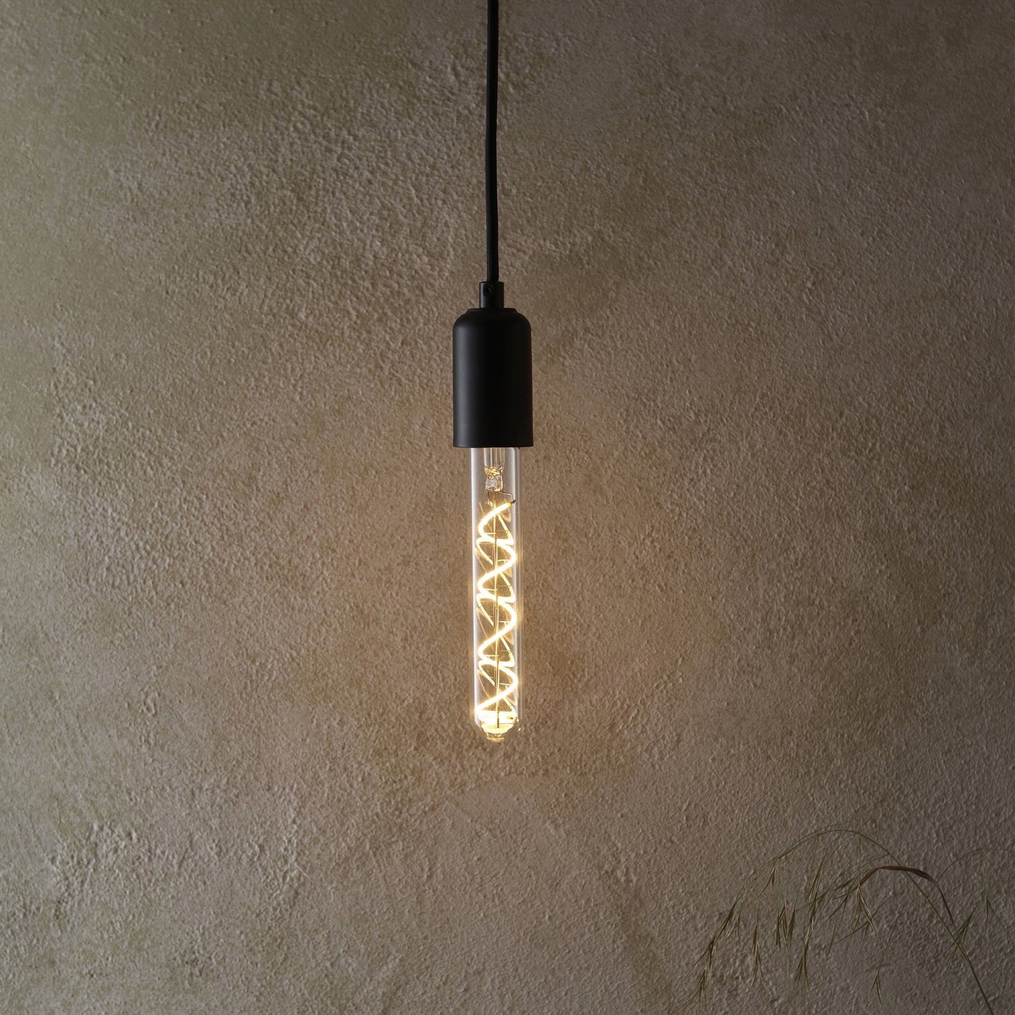 Endon E27 4W LED Spiral Tubular Bulb - 2200K - Dimmable - Clear Glass