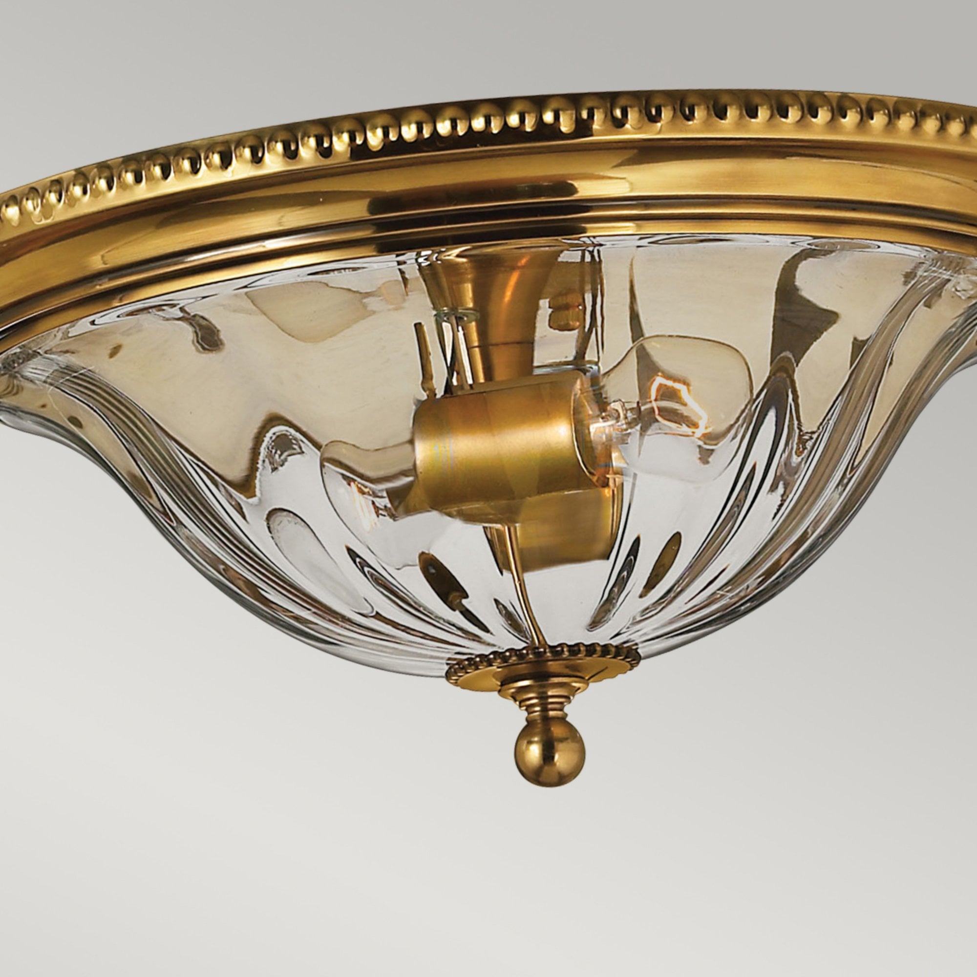 Hinkley Cambridge 2 Light Flush Mount - Burnished Brass