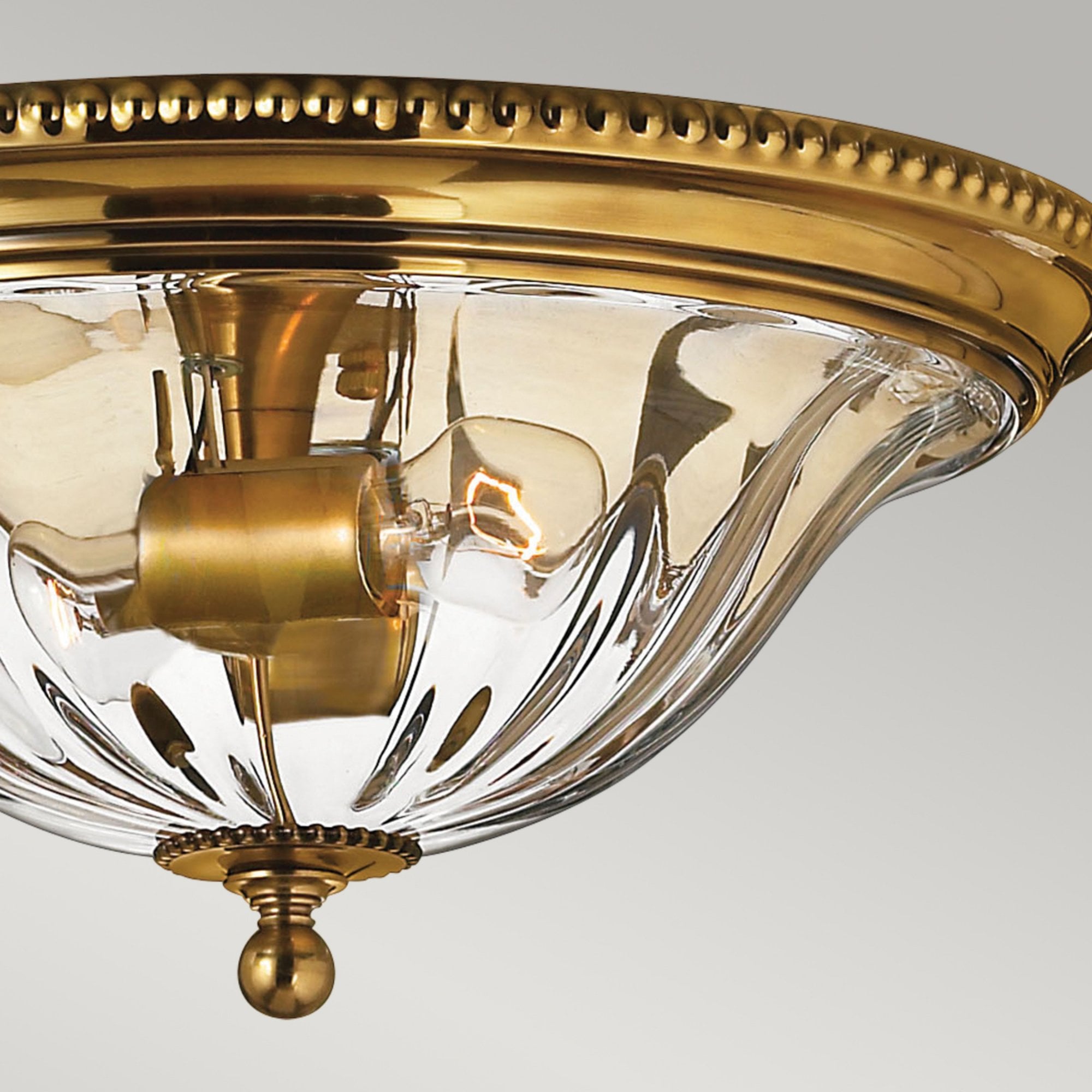 Hinkley Cambridge 2 Light Flush Mount - Burnished Brass