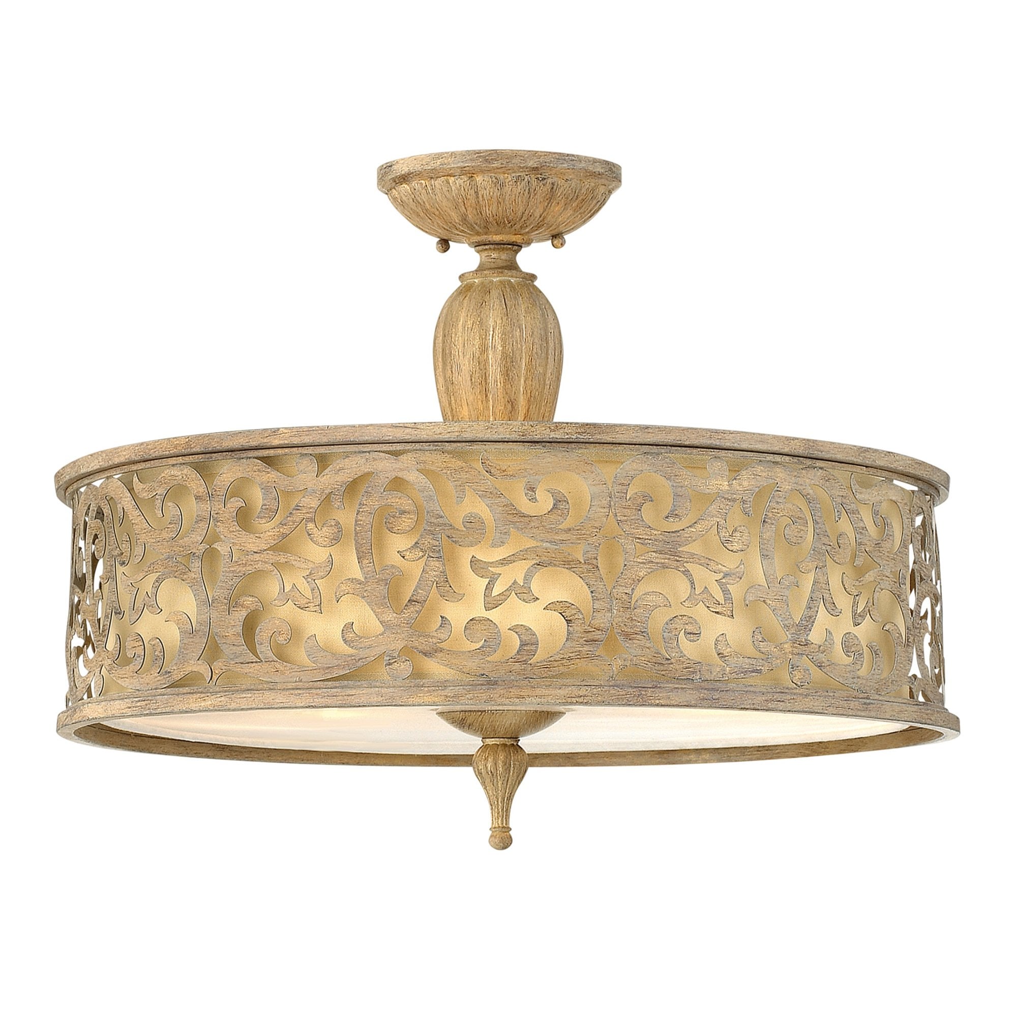 Hinkley Carabel 3 Light Large Semi-Flush - Brushed Champagne