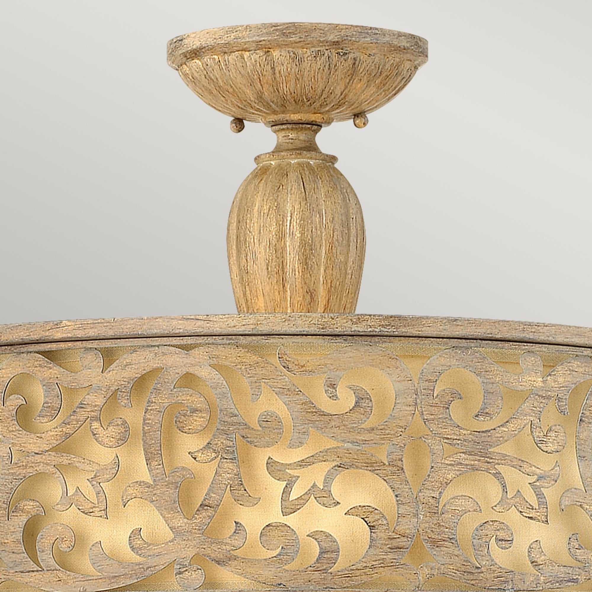 Hinkley Carabel 3 Light Large Semi-Flush - Brushed Champagne