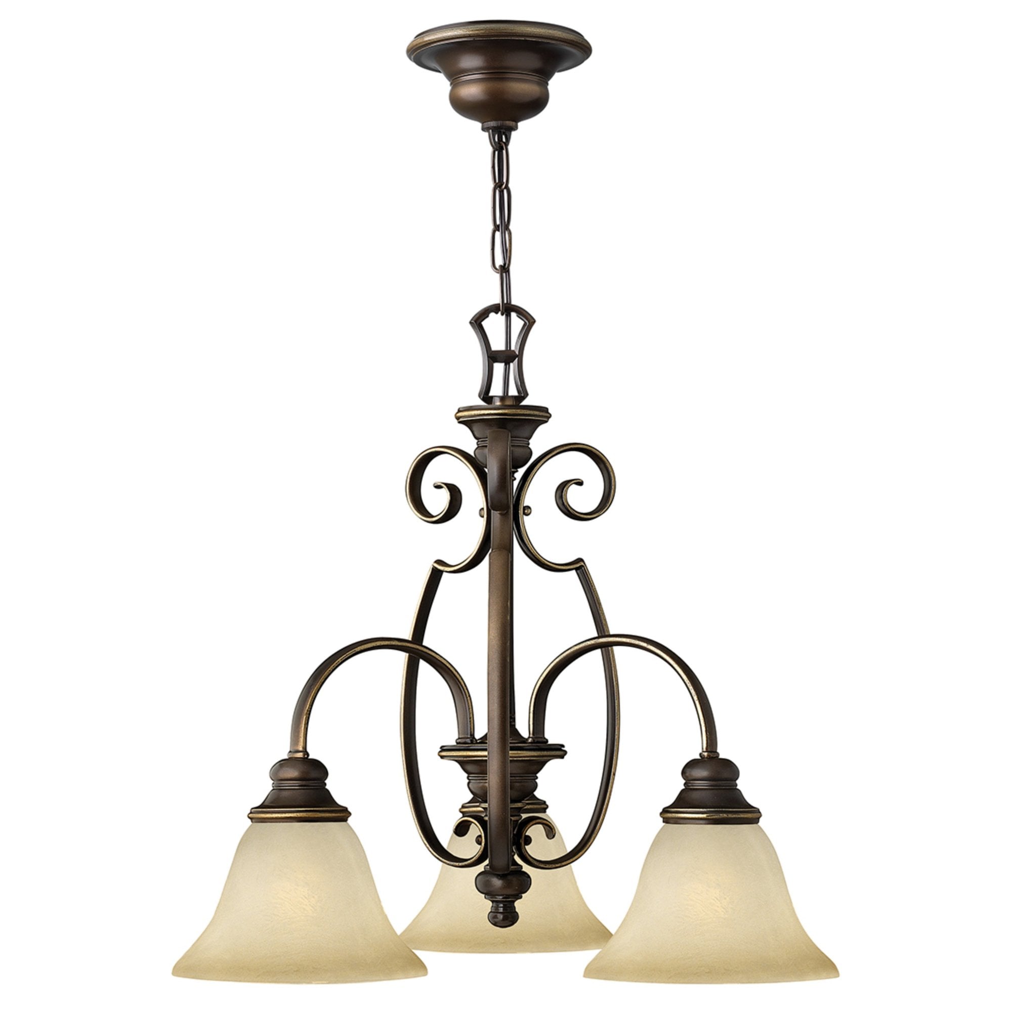 Hinkley Cello 3 Light Chandelier - Antique Bronze