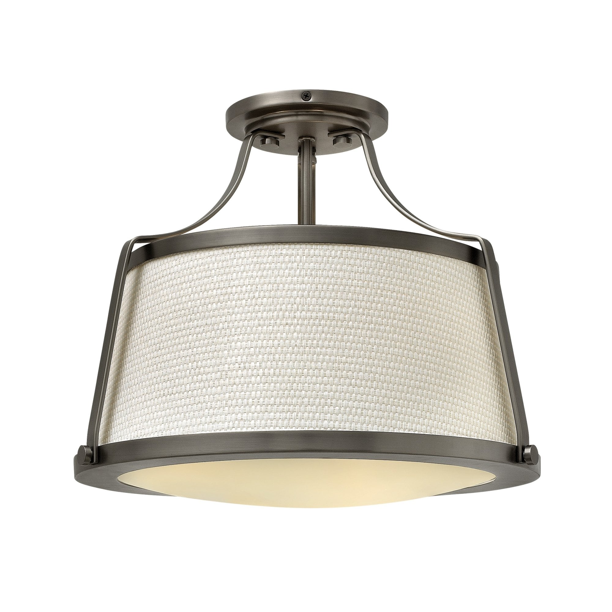 Hinkley Charlotte 3 Light Semi-Flush - Antique Nickel