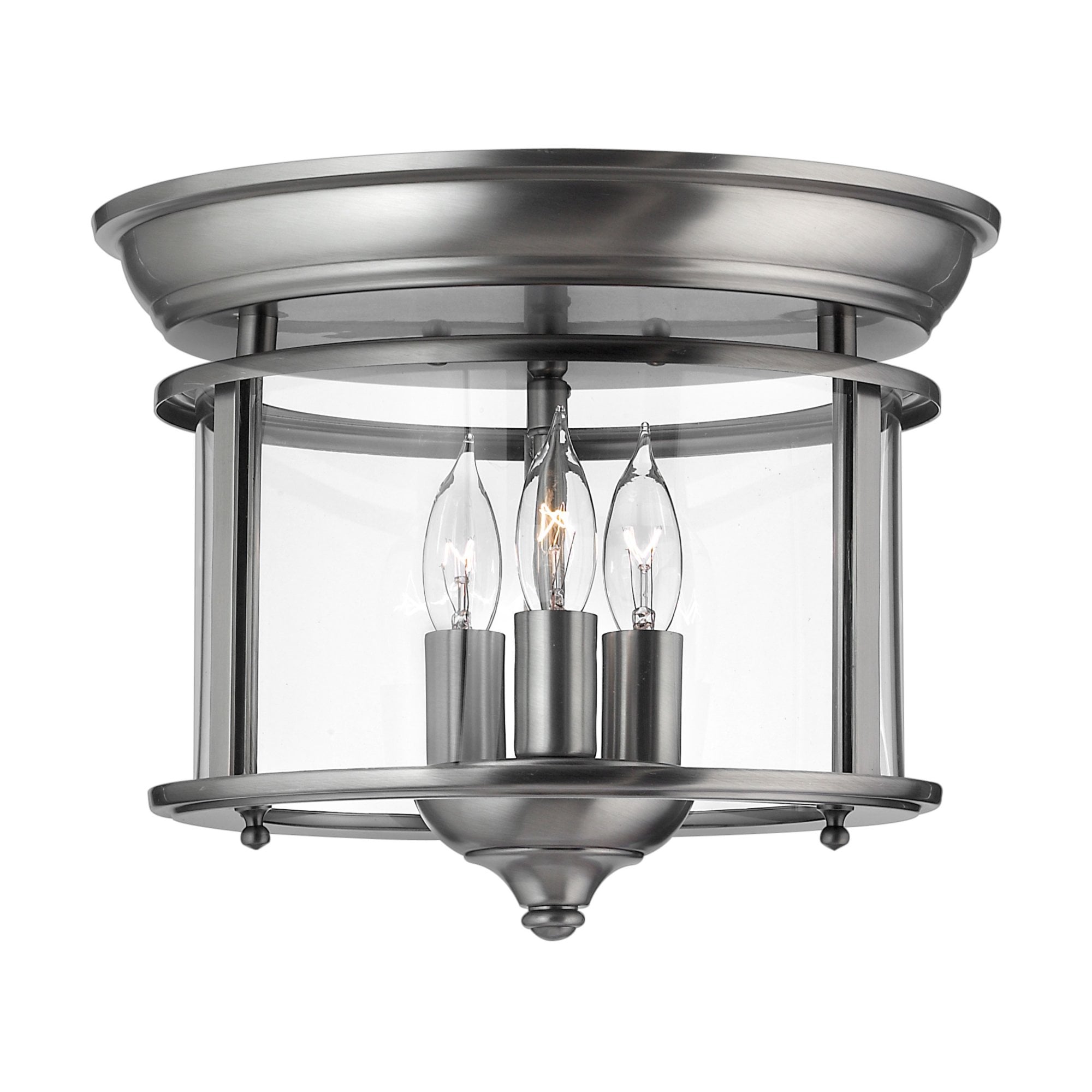 Hinkley Gentry 3 Light Flush Mount - Pewter
