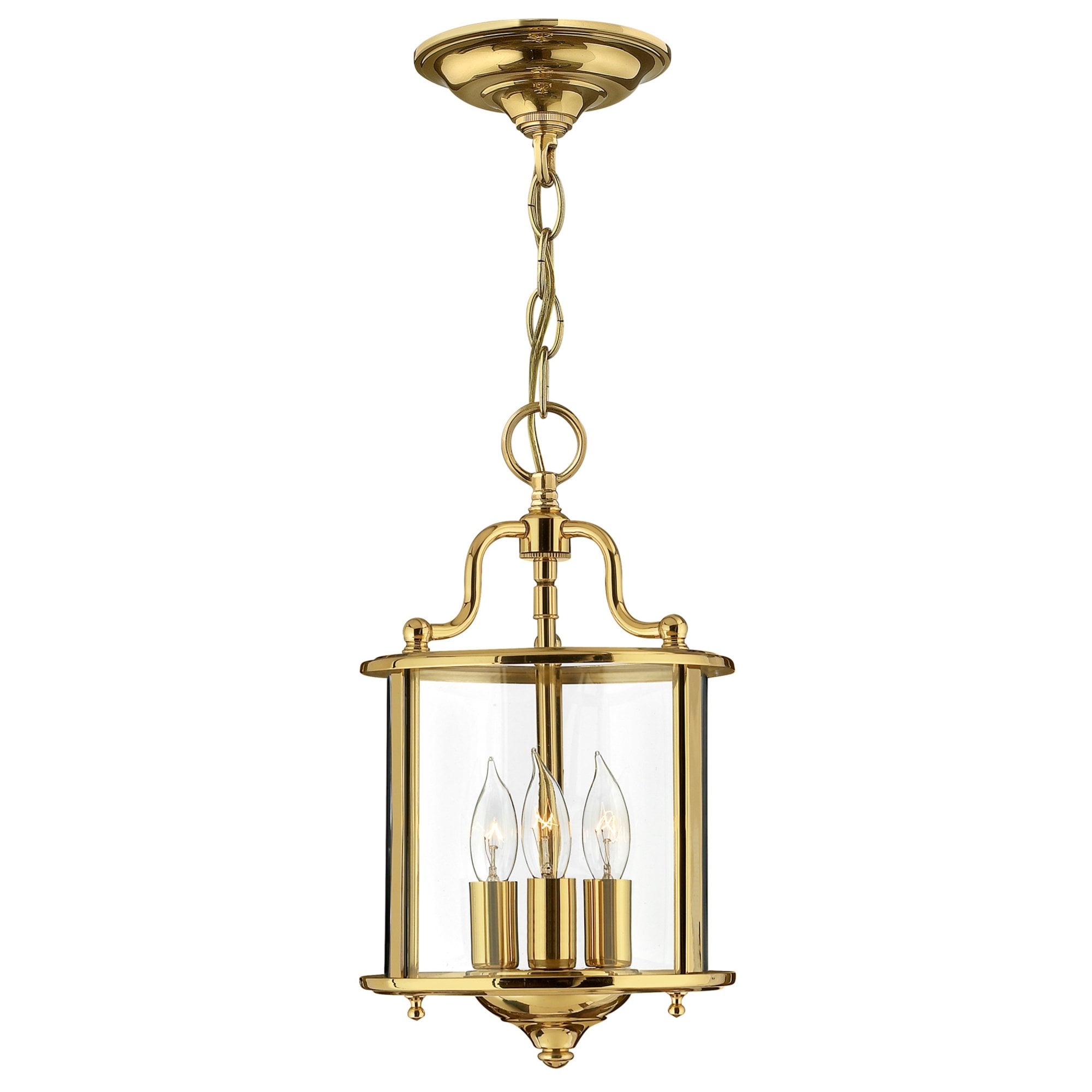 Hinkley Gentry 3 Light Small Pendant - Polished Brass