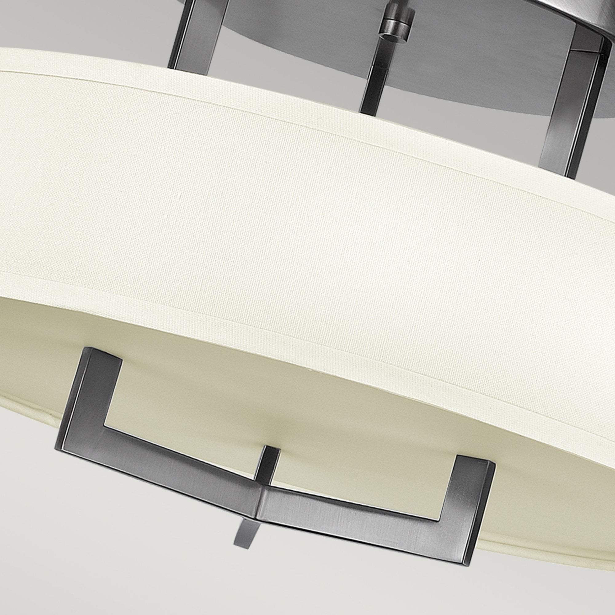 Hinkley Hampton 3 Light Semi-Flush - Antique Nickel