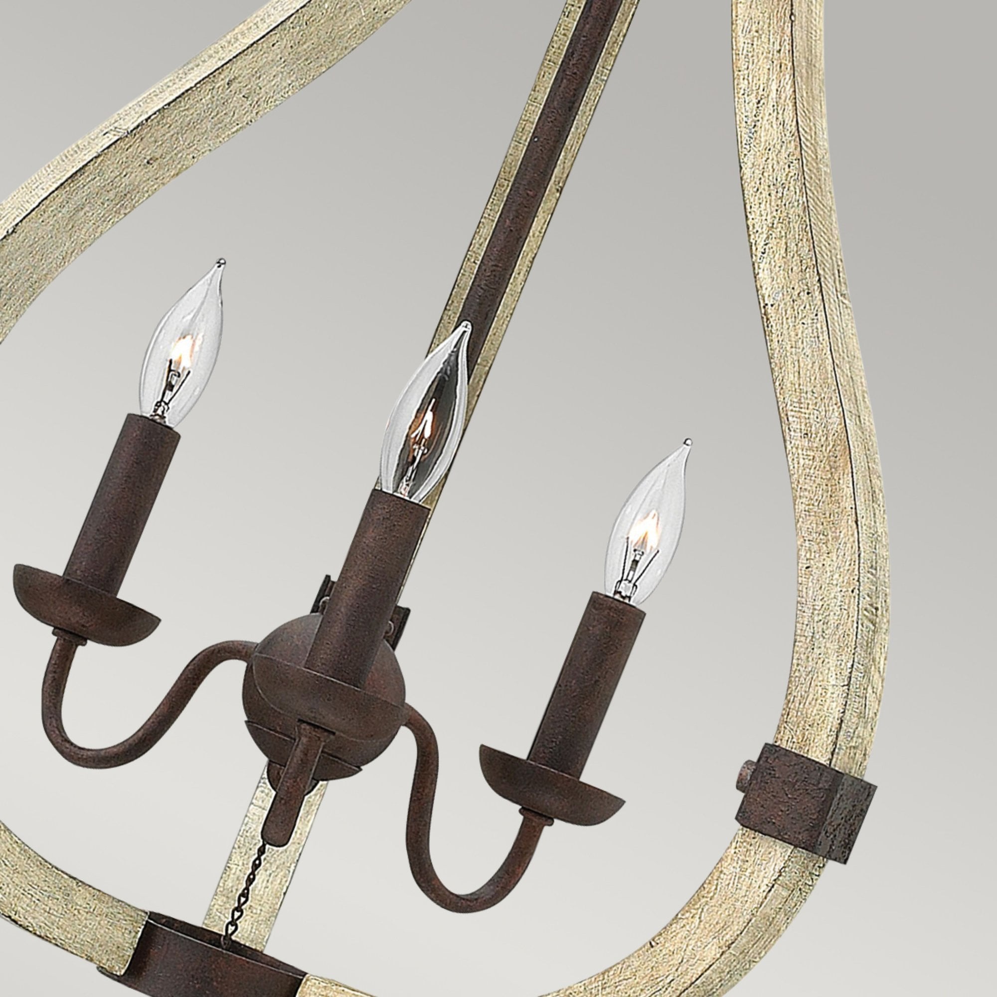 Hinkley Middlefield 3 Light Chandelier - Iron Rust