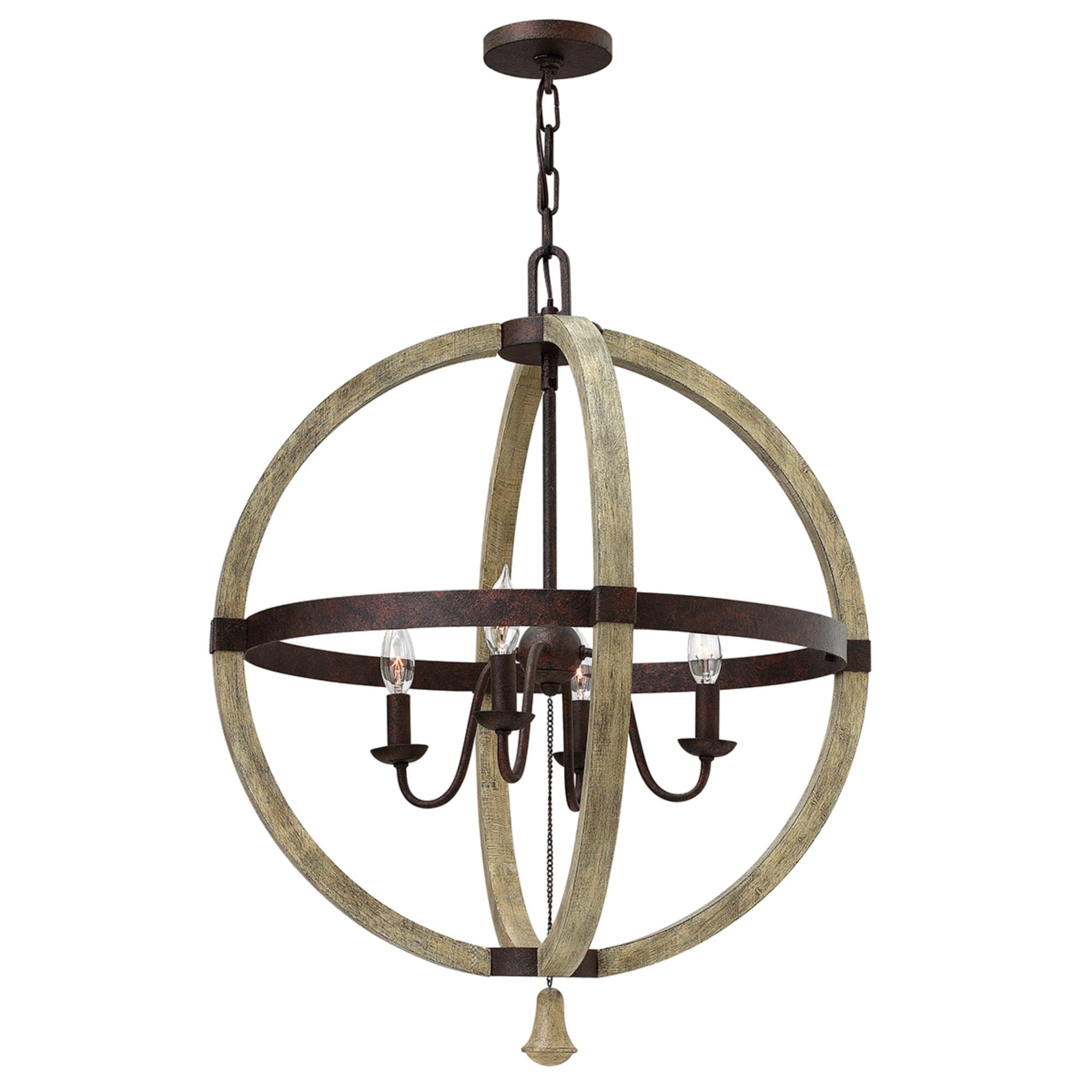 Hinkley Middlefield 4 Light Chandelier - Iron Rust