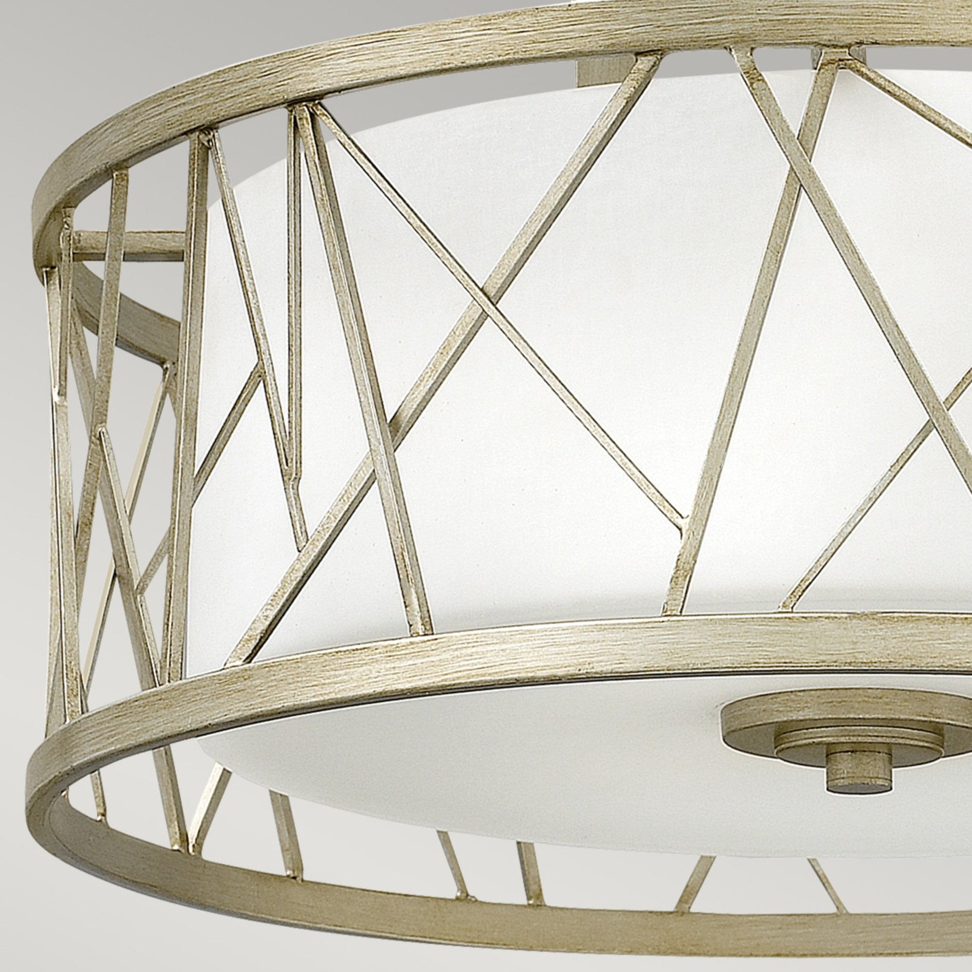 Hinkley Nest 3 Light Semi Flush - Silver Leaf