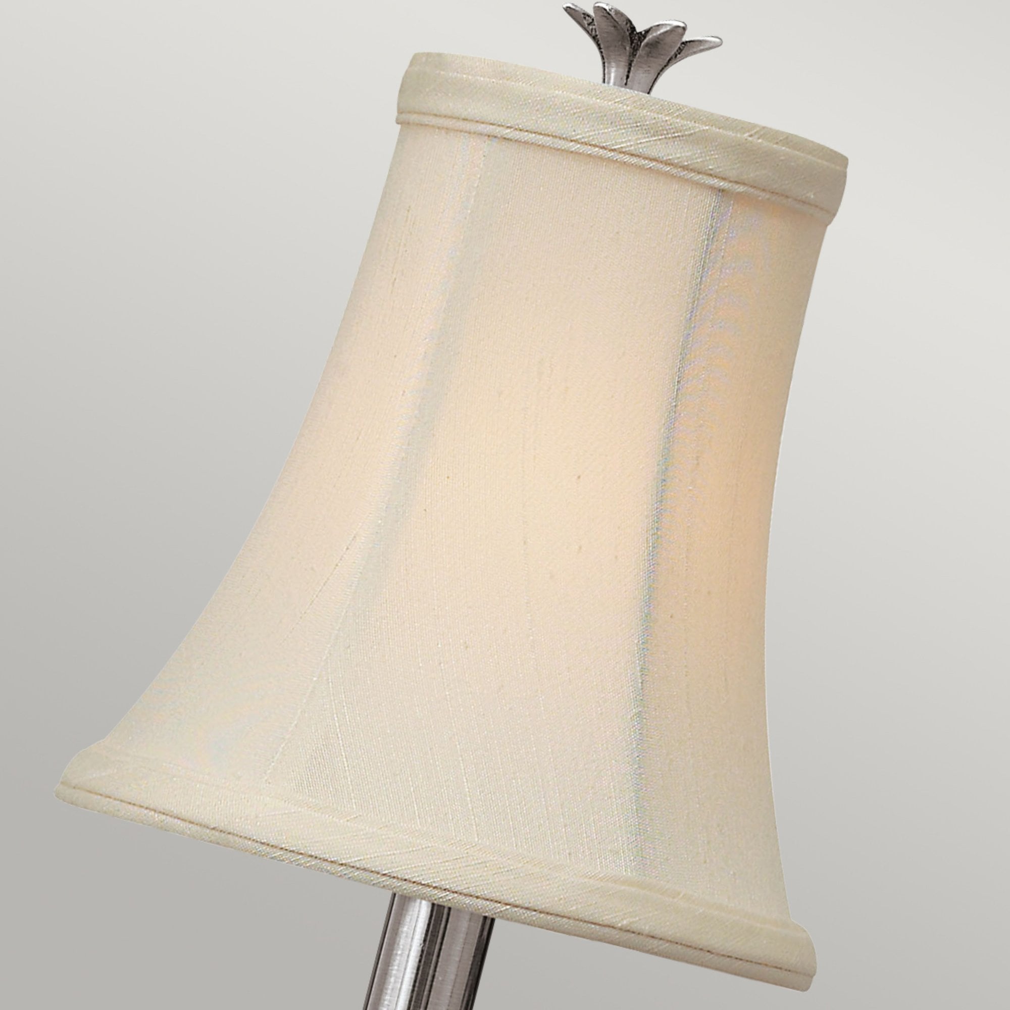 Hinkley Plantation Single Wall Light - Polished Antique Nickel & Linen Shade