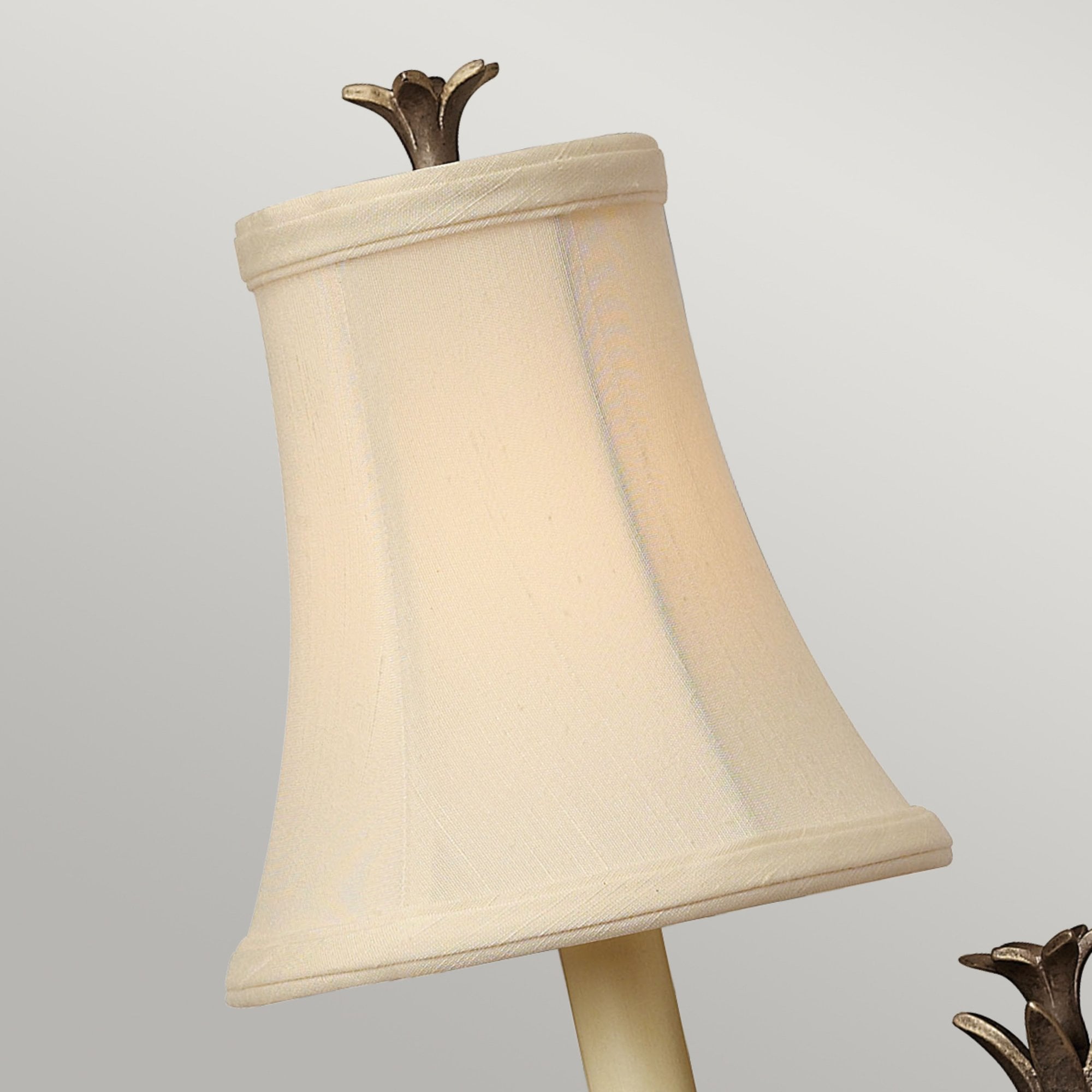 Hinkley Plantation Single Wall Light - Pearl Bronze & Linen Shade