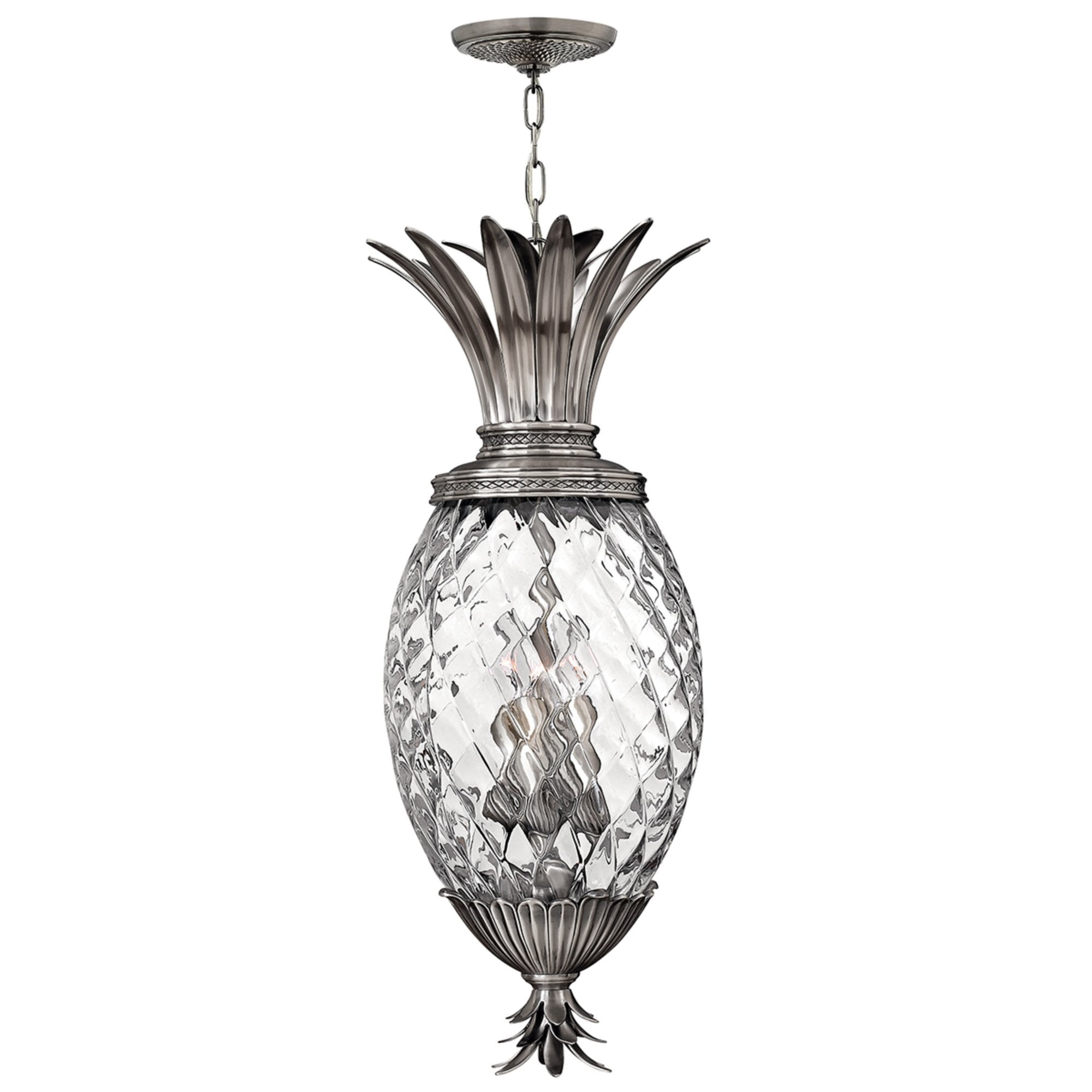 Hinkley Plantation 4 Light Pendant - Polished Antique Nickel