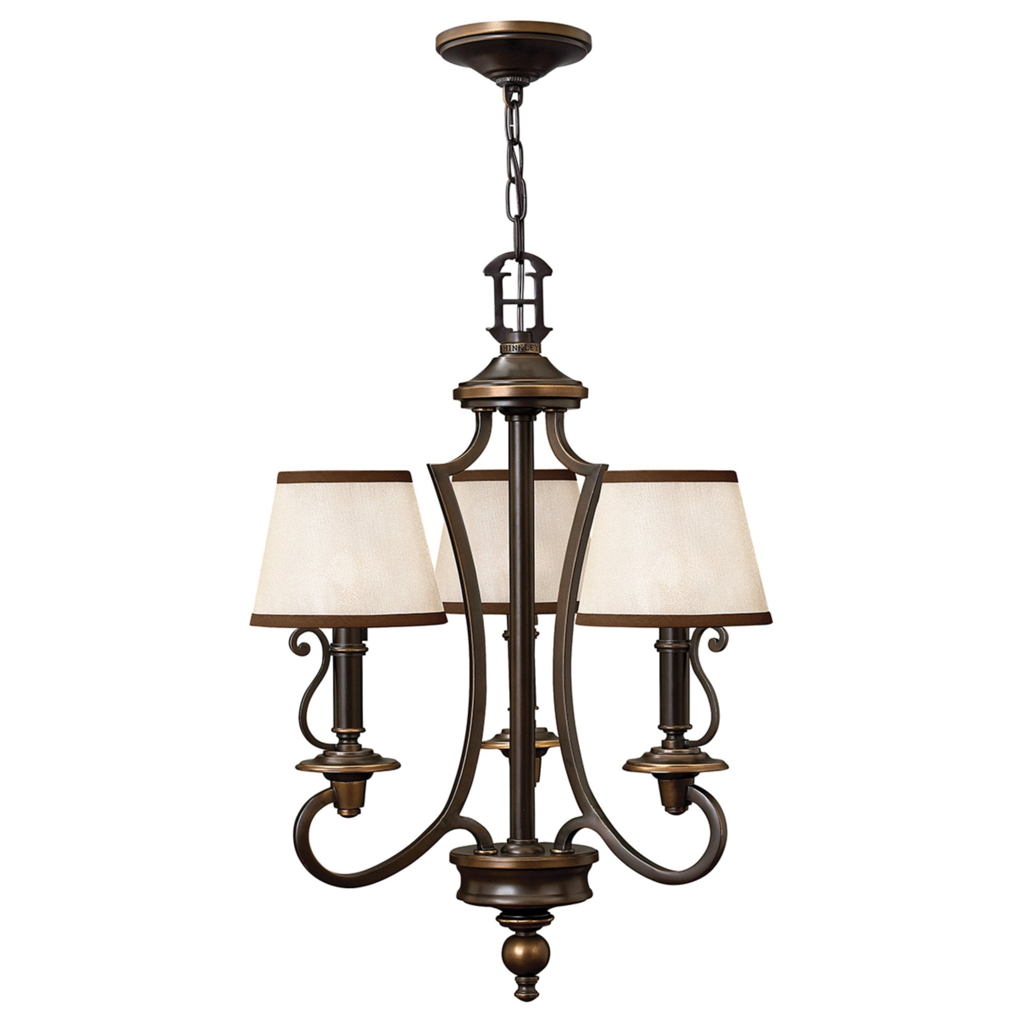 Hinkley Plymouth 3 Light Chandelier - Olde Bronze