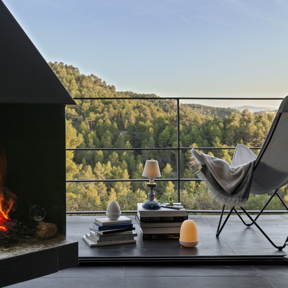 Lladro Sunflower Firefly Table Lamp - Blue