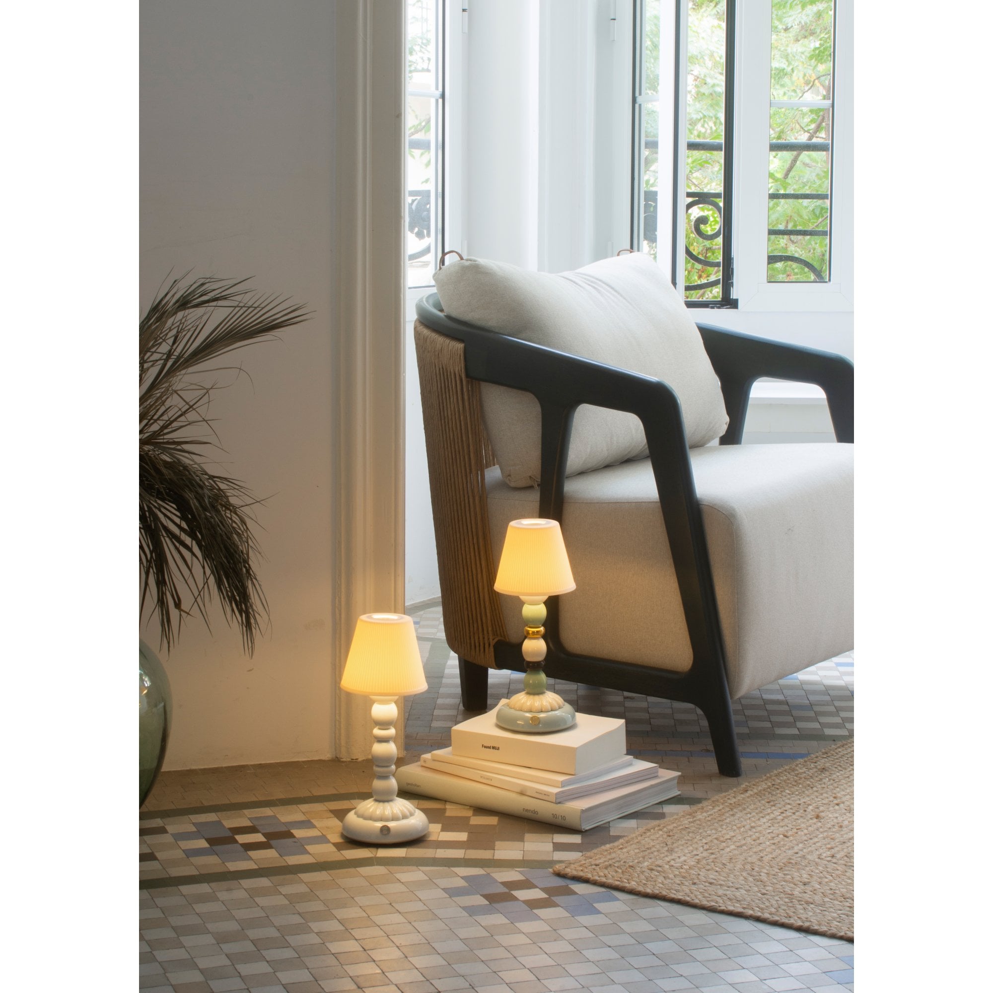 Lladro Palm Firefly Table Lamp - Golden Fall