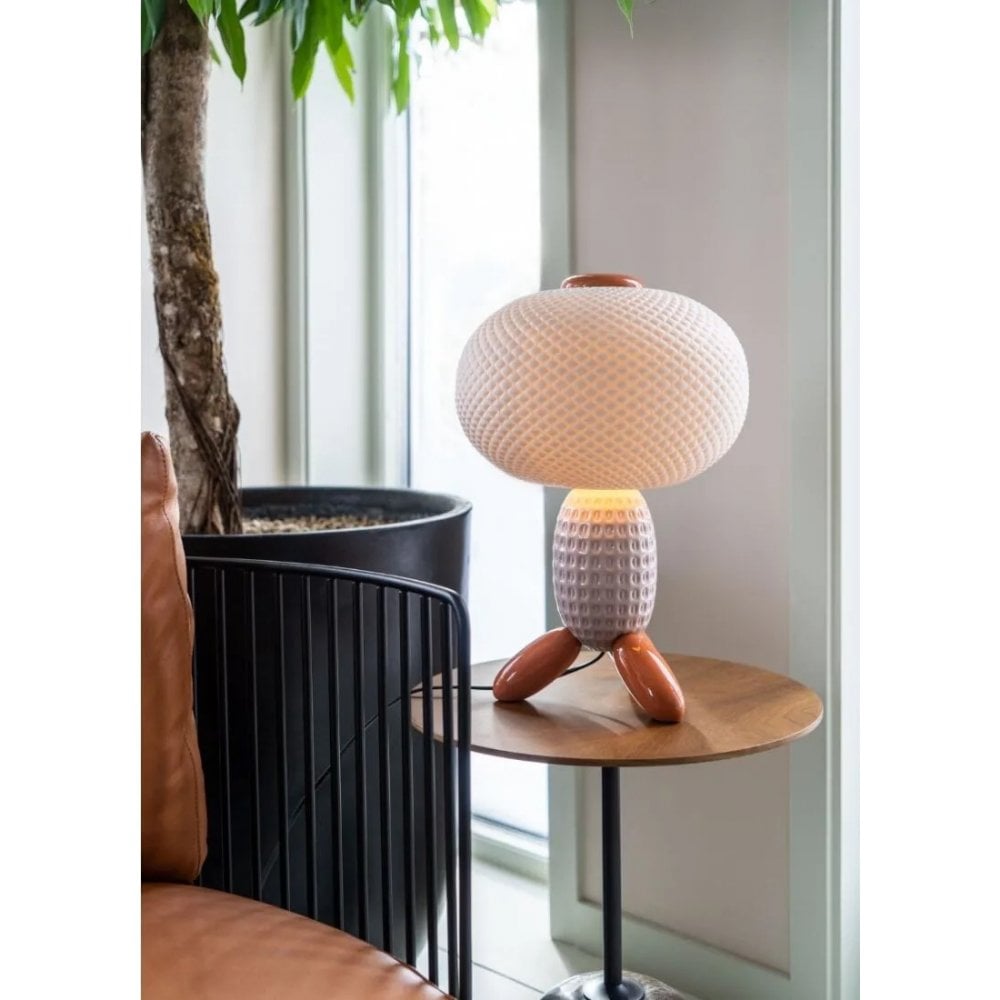 Lladro Soft Blown Table Lamp - Pink