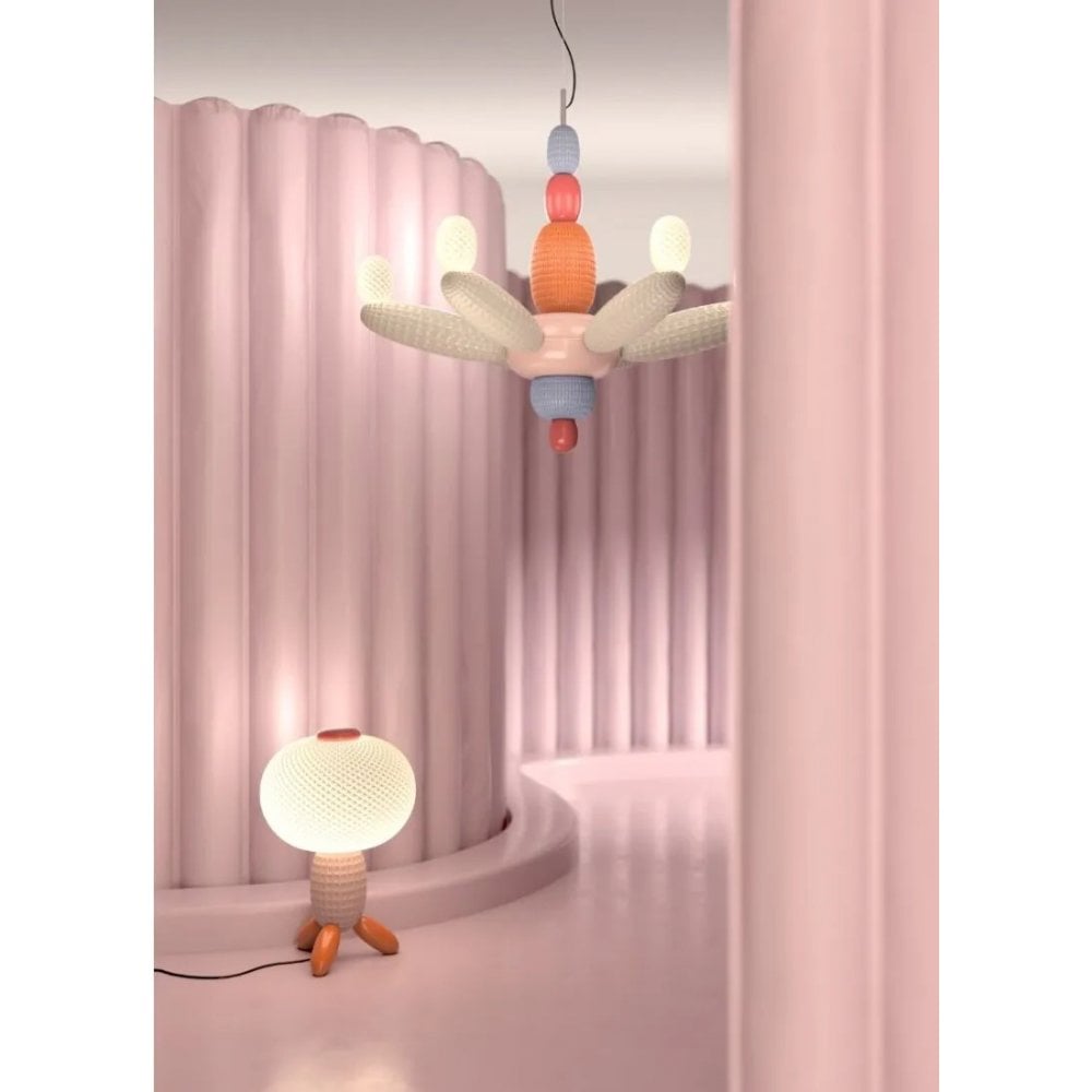 Lladro Soft Blown Table Lamp - Pink