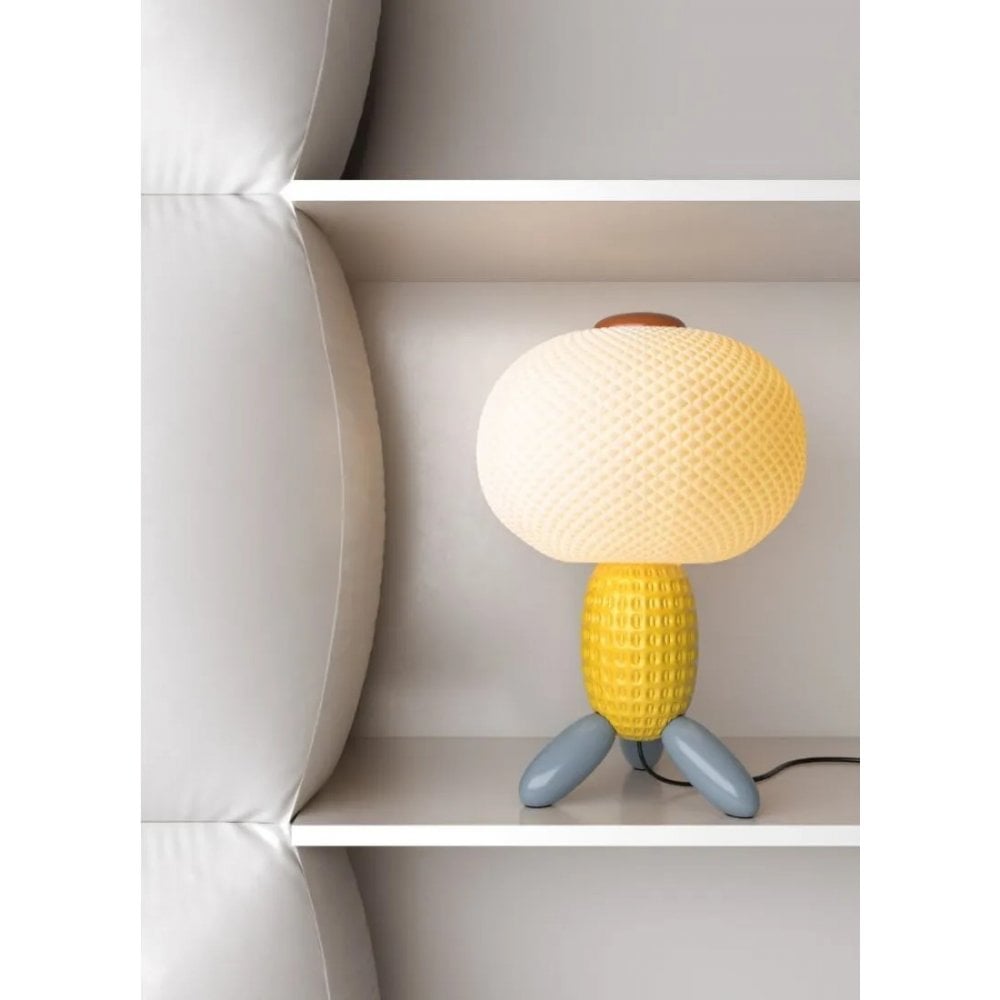 Lladro Soft Blown Table Lamp - Yellow