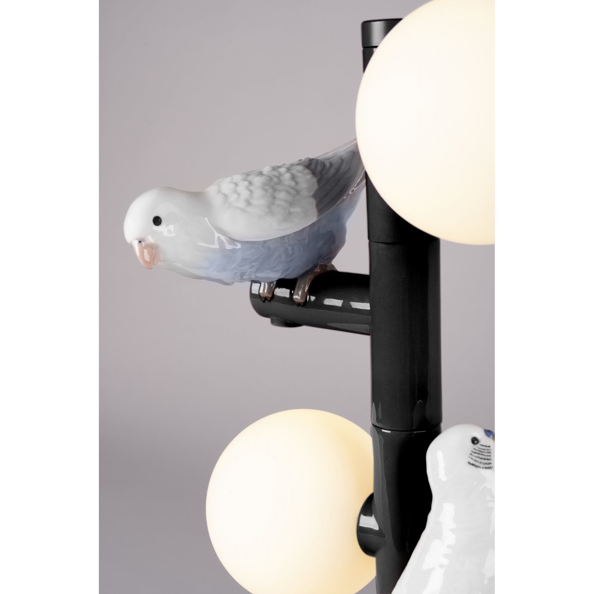 Lladro Parrot Table Lamp - Black