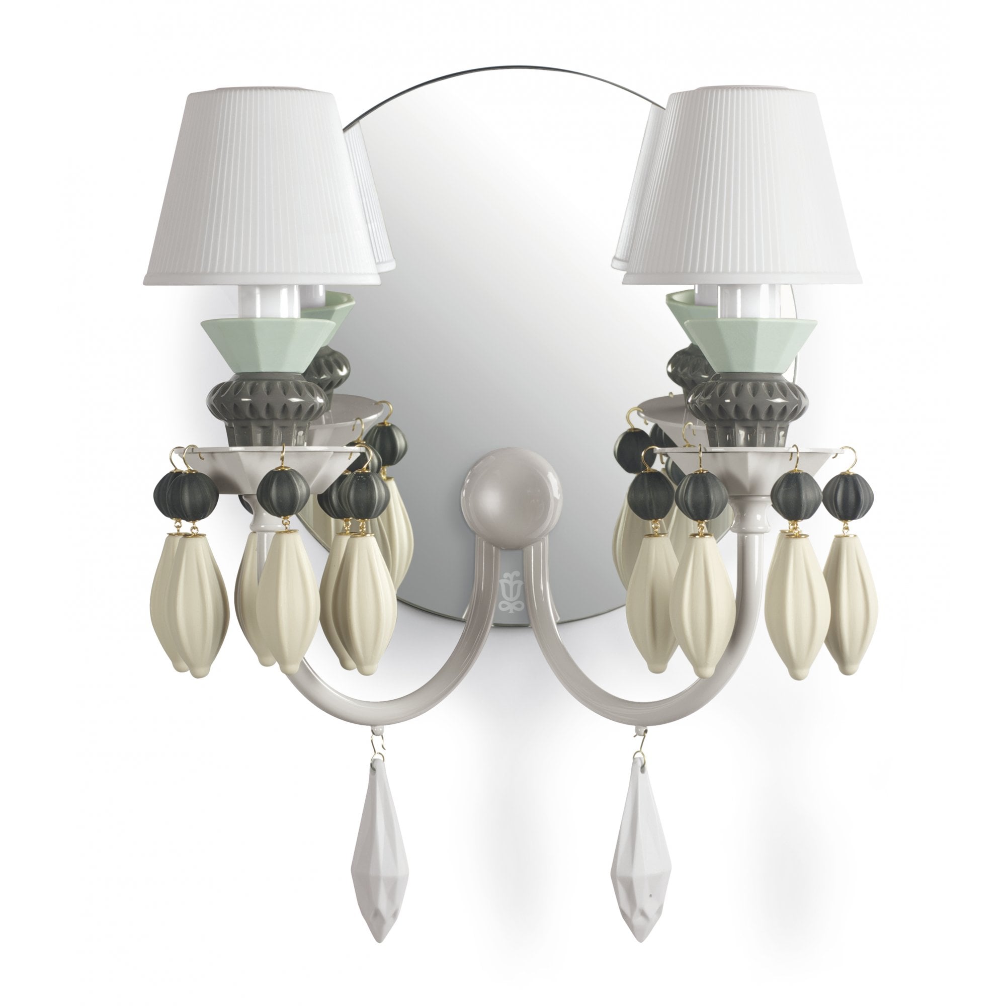 Lladro Belle De Nuit 2 Light Wall Sconce Light - Black