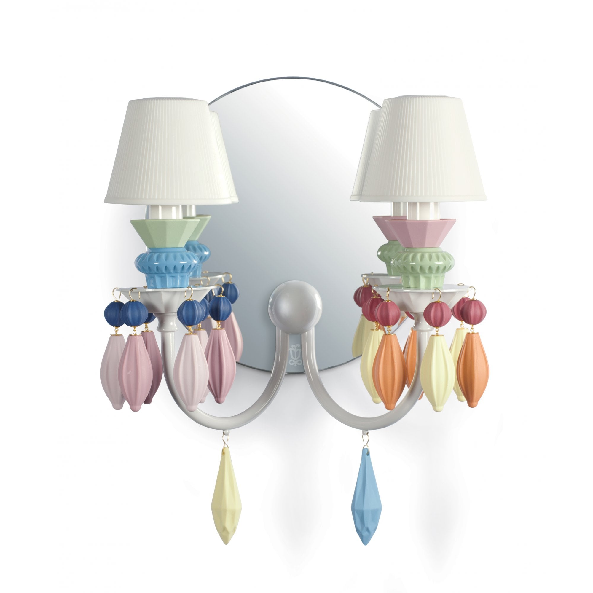 Lladro Belle De Nuit 2 Light Wall Sconce Light - Multicolour
