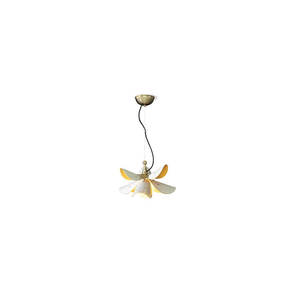 Lladro Blossom Hanging Lamp - White & Gold