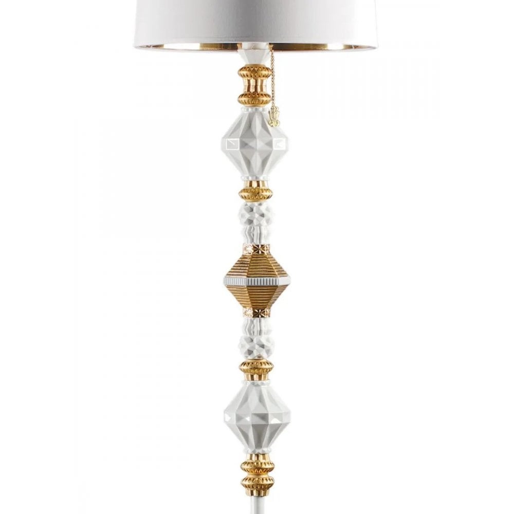 Lladro Belle De Nuit Floor Lamp II - Golden Luster