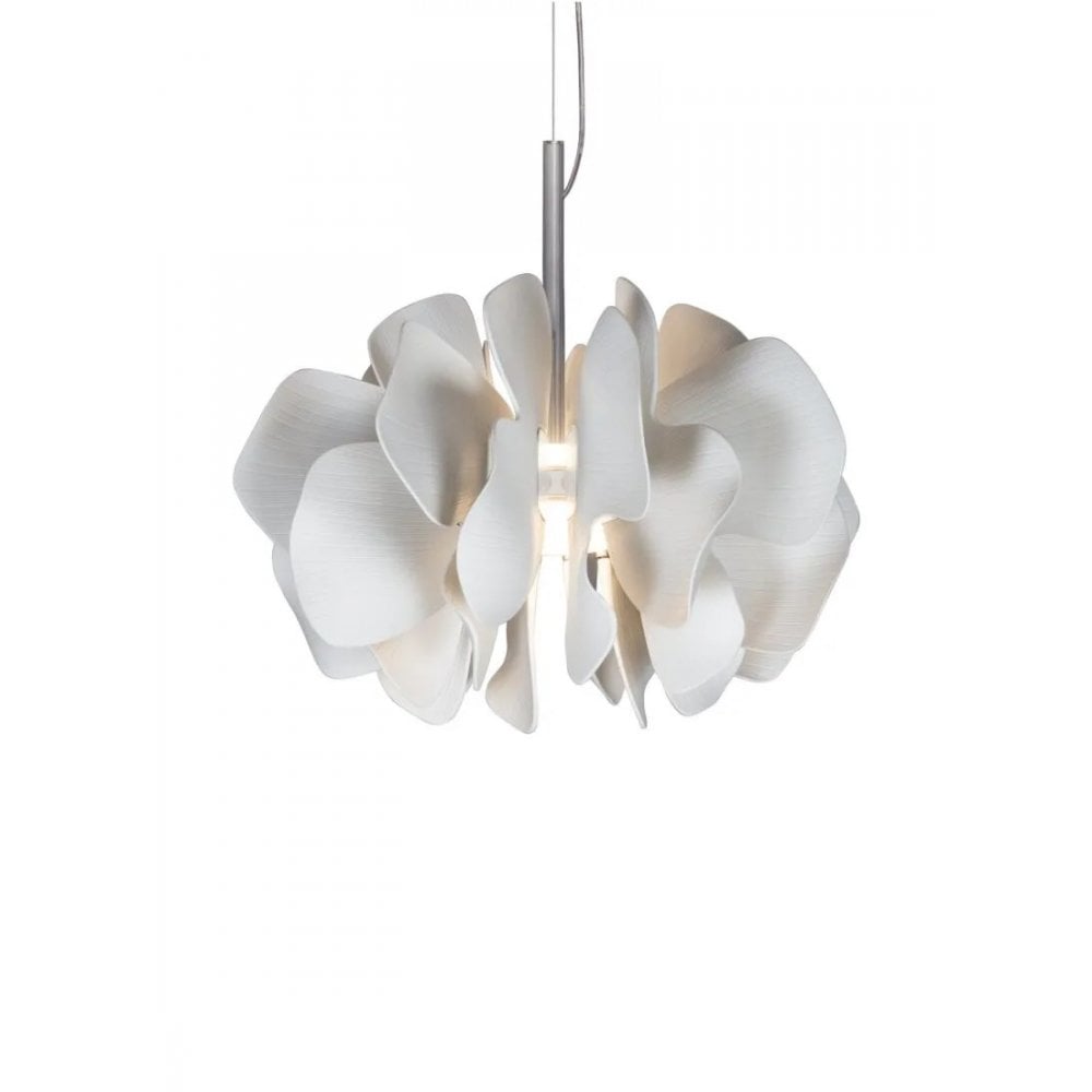 Lladro Nightbloom 40cm Hanging Lamp - White