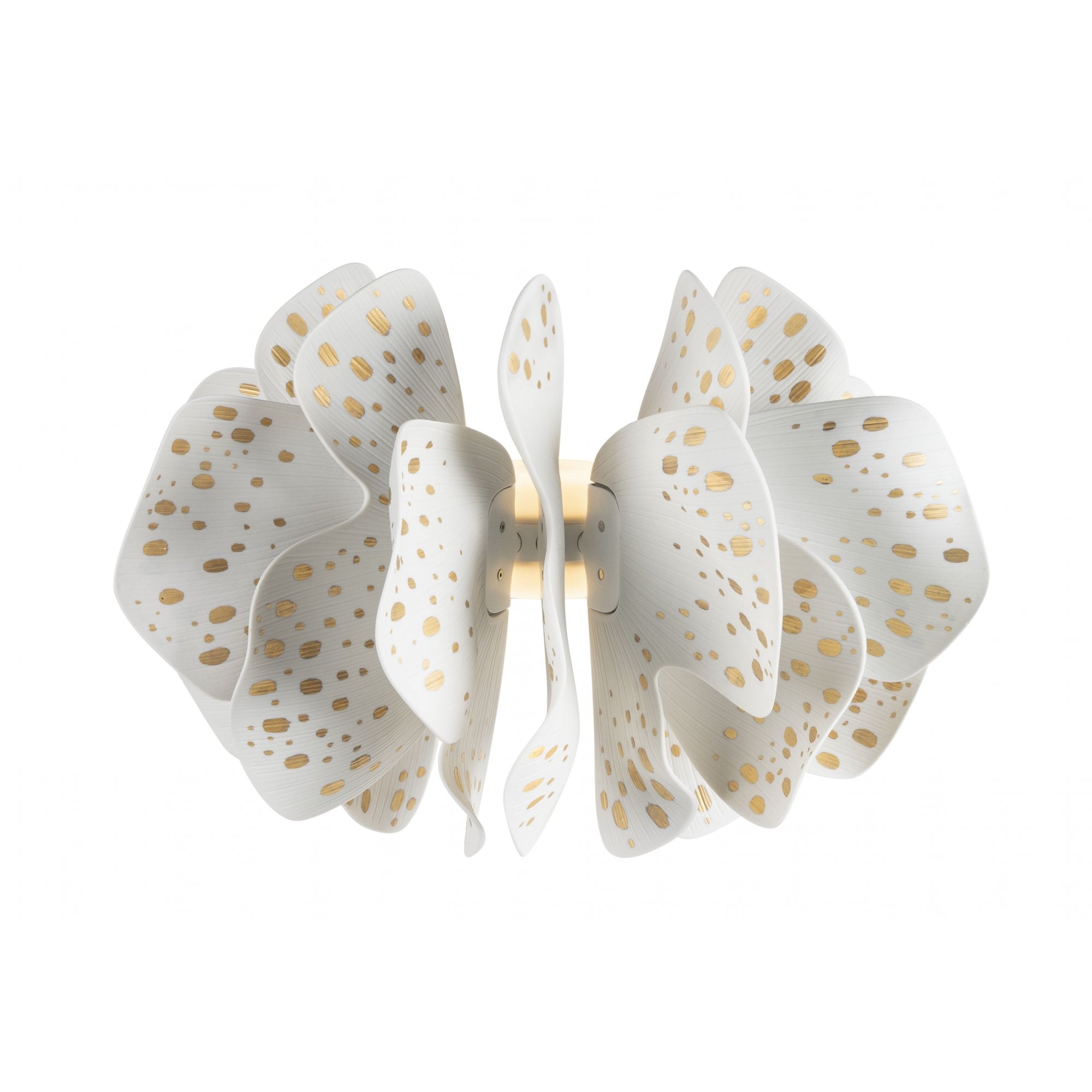 Lladro Nightbloom Wall Sconce Light - White & Gold