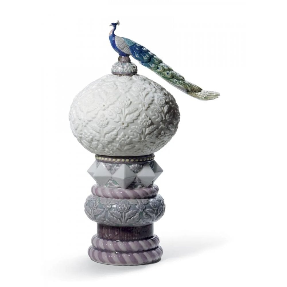 Lladro Peacock Table Lamp