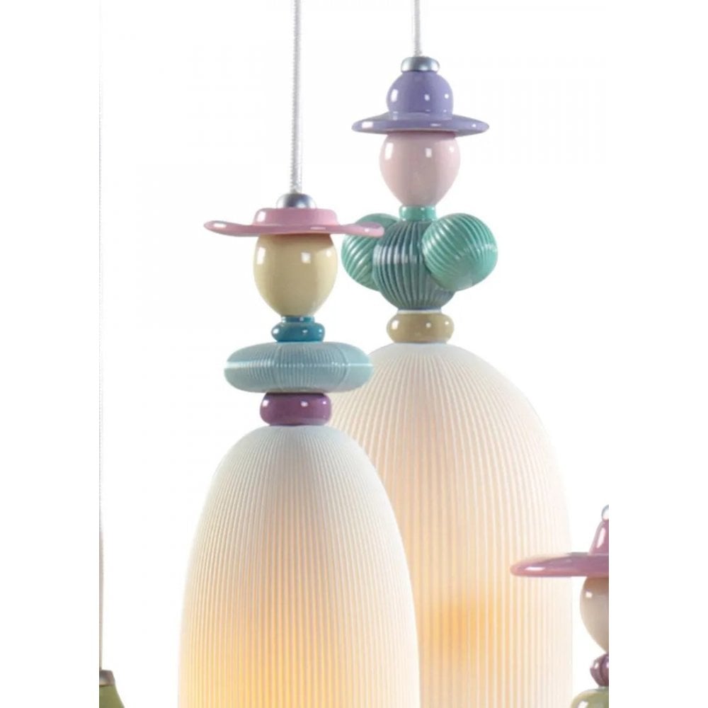 Lladro Mademoiselle 4 Light Ceiling Lamp - Walking On The Beach