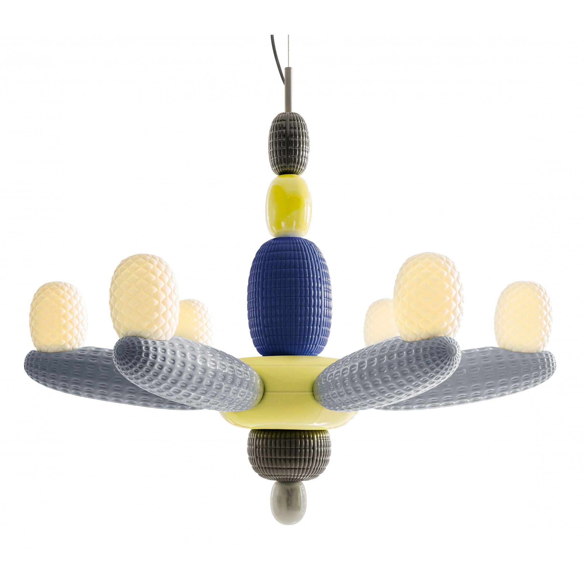 Lladro Soft Blown Chandelier - Blue