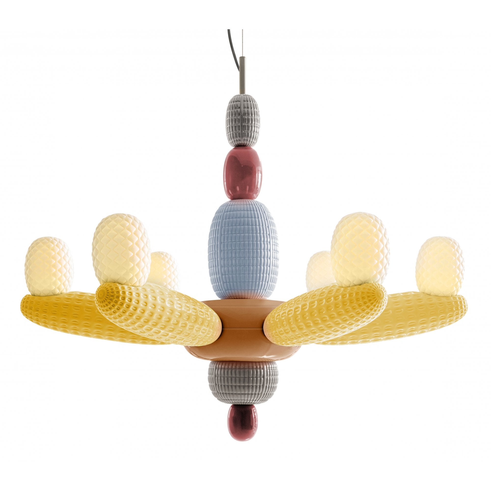 Lladro Soft Blown Chandelier - Yellow
