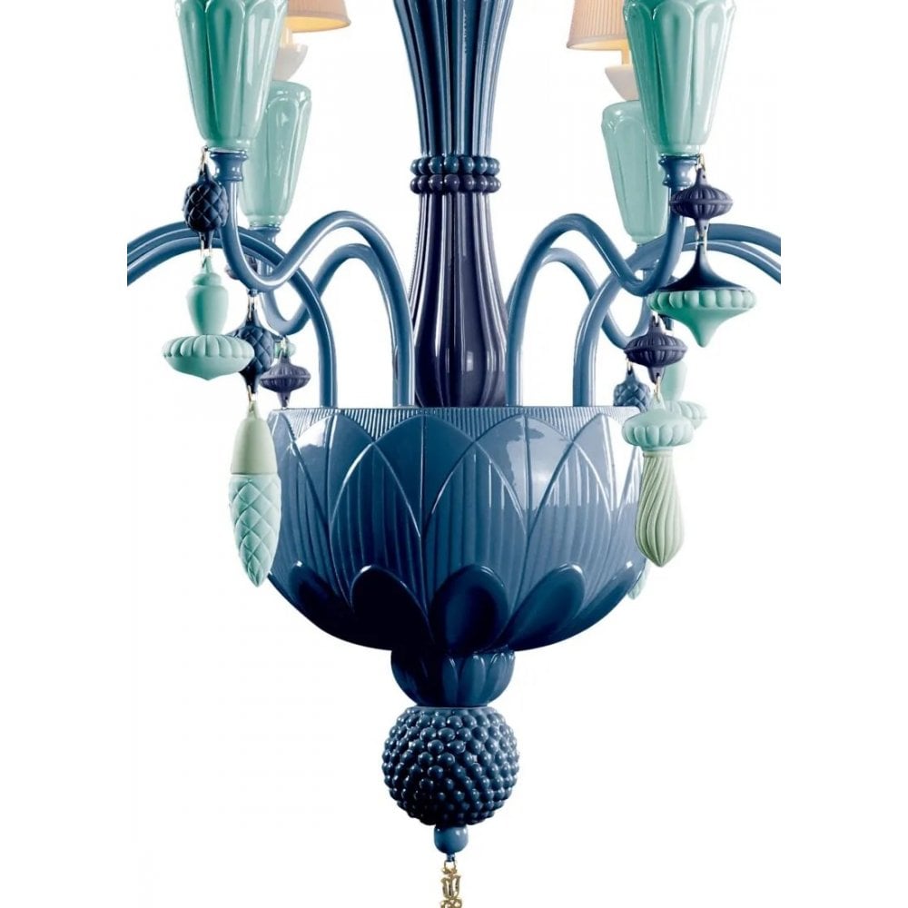 Lladro Ivy & Seed 8 Light Chandelier - Ocean
