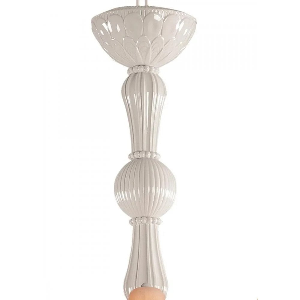 Lladro Ivy & Seed 16 Light Medium Flat Chandelier - White