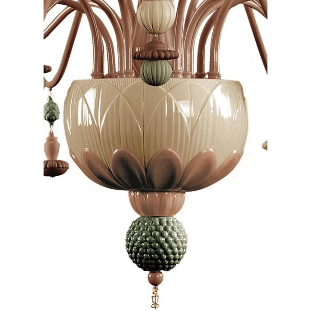 Lladro Ivy & Seed Medium Flat 16 Light Chandelier - Spices