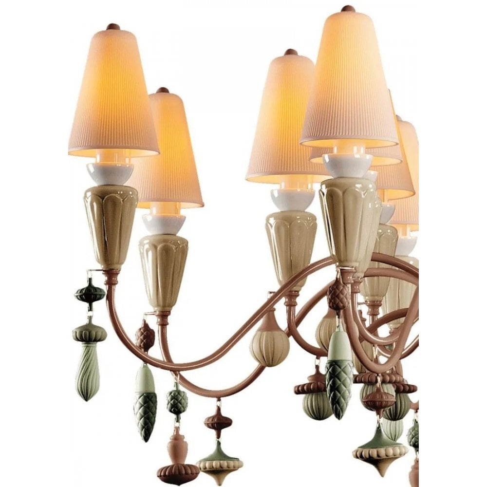 Lladro Ivy & Seed Medium Flat 16 Light Chandelier - Spices