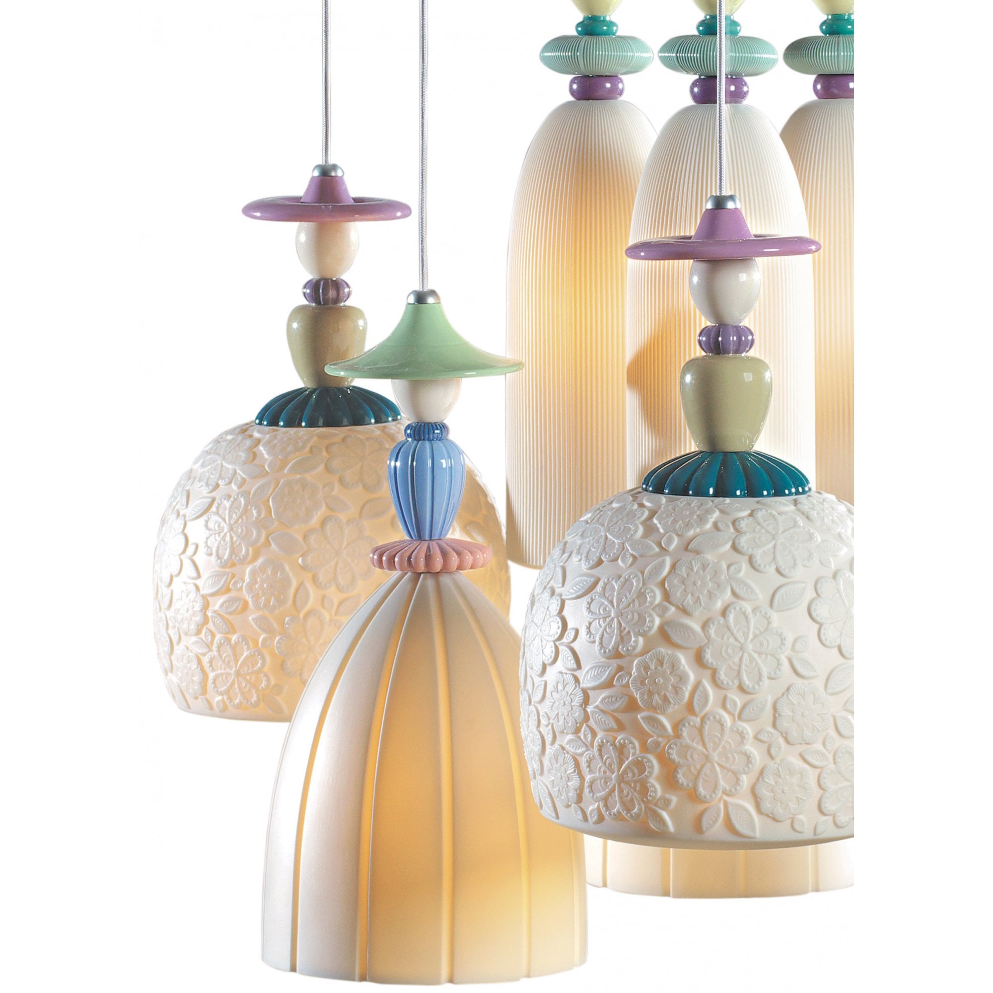 Lladro Mademoiselle 9 Light Chandelier - Seaside Dreams