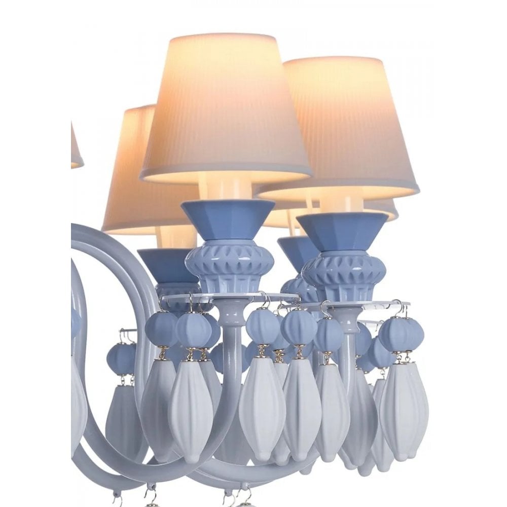 Lladro Belle De Nuit 12 Light Chandelier - Blue