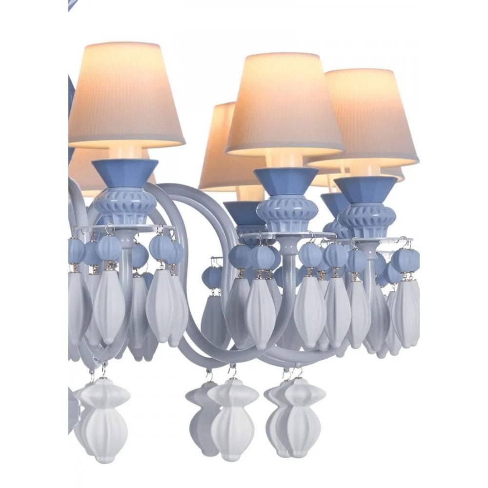 Lladro Belle De Nuit 12 Light Chandelier - Blue