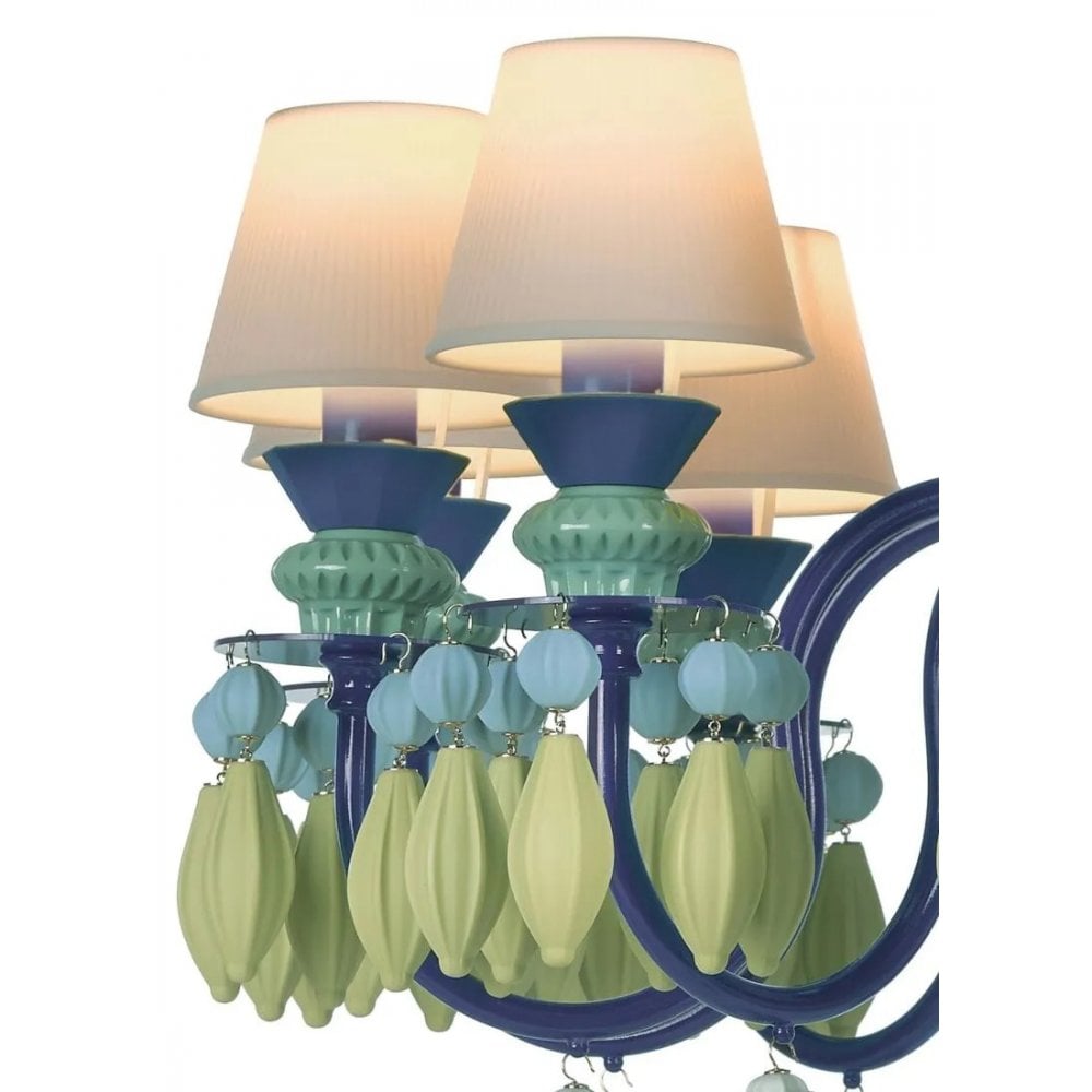 Lladro Belle De Nuit 12 Light Chandelier - Green