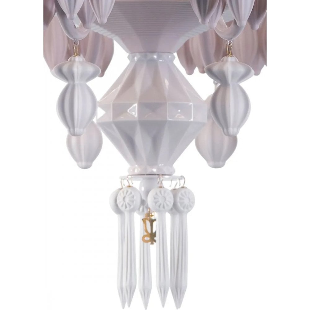 Lladro Belle De Nuit 12 Light Chandelier - Pink