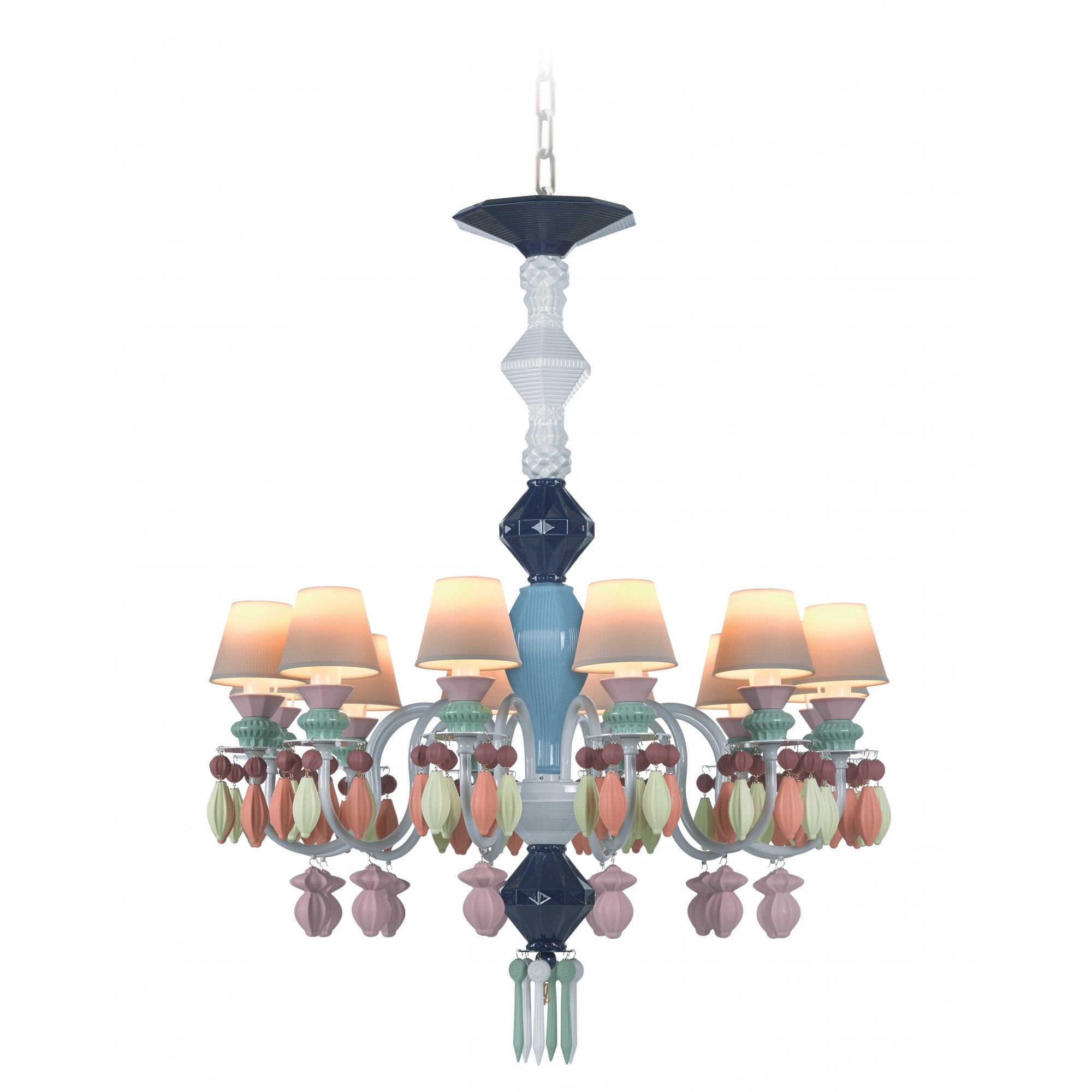 Lladro Belle De Nuit 12 Light Chandelier - Multicolour